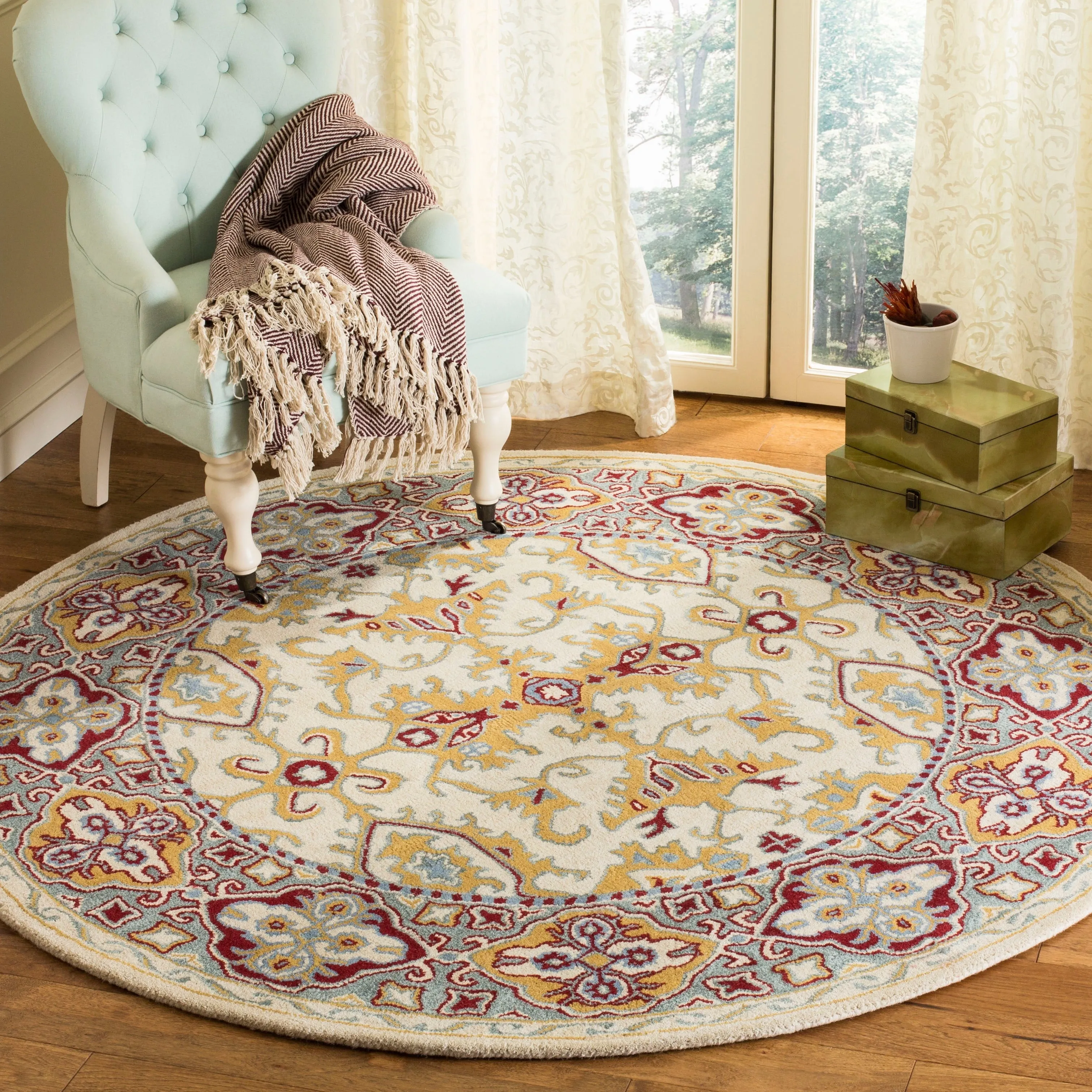 SAFAVIEH Handmade Heritage Wildfire Traditional Oriental Wool Rug