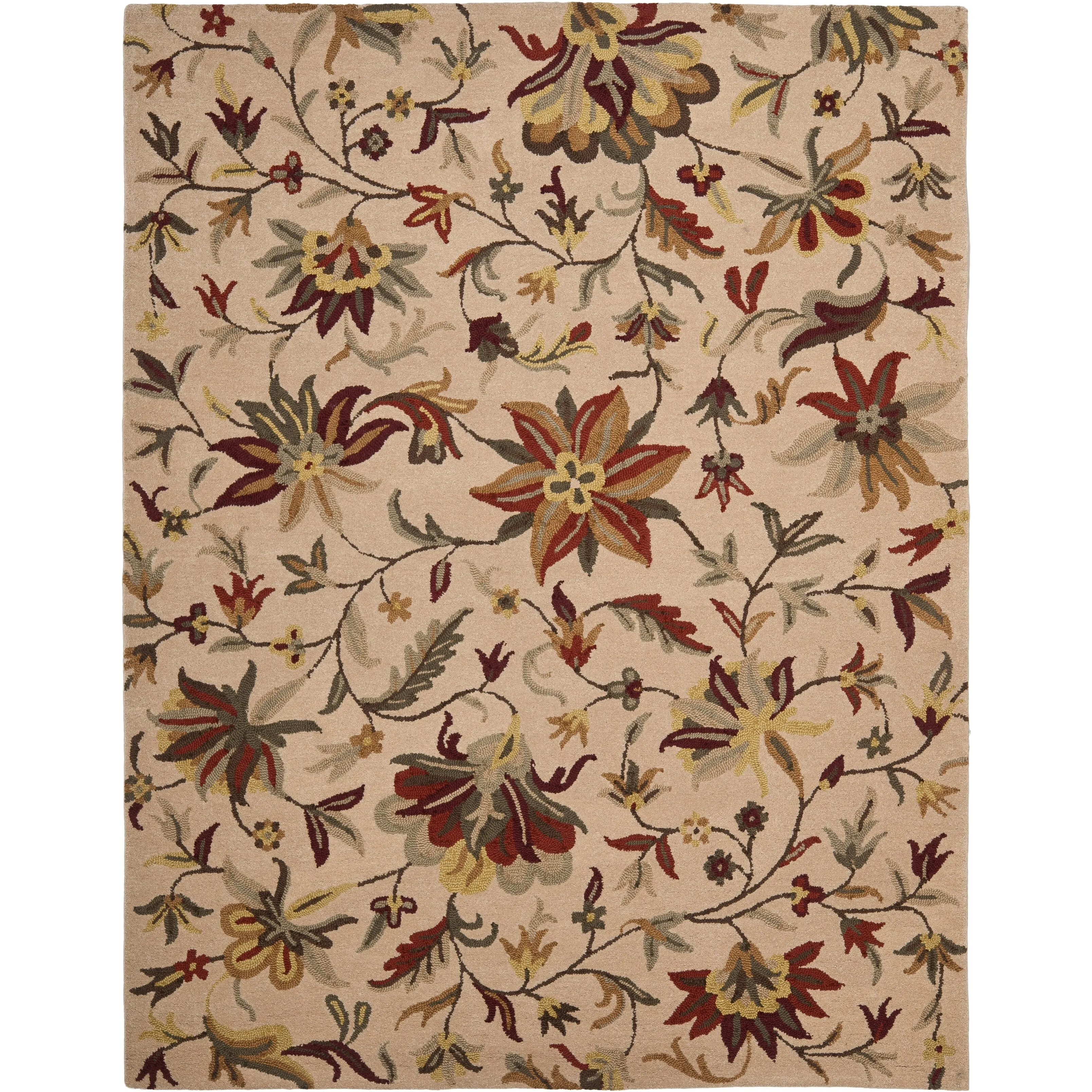 SAFAVIEH Handmade Jardin Frederieke Country Floral Wool Rug