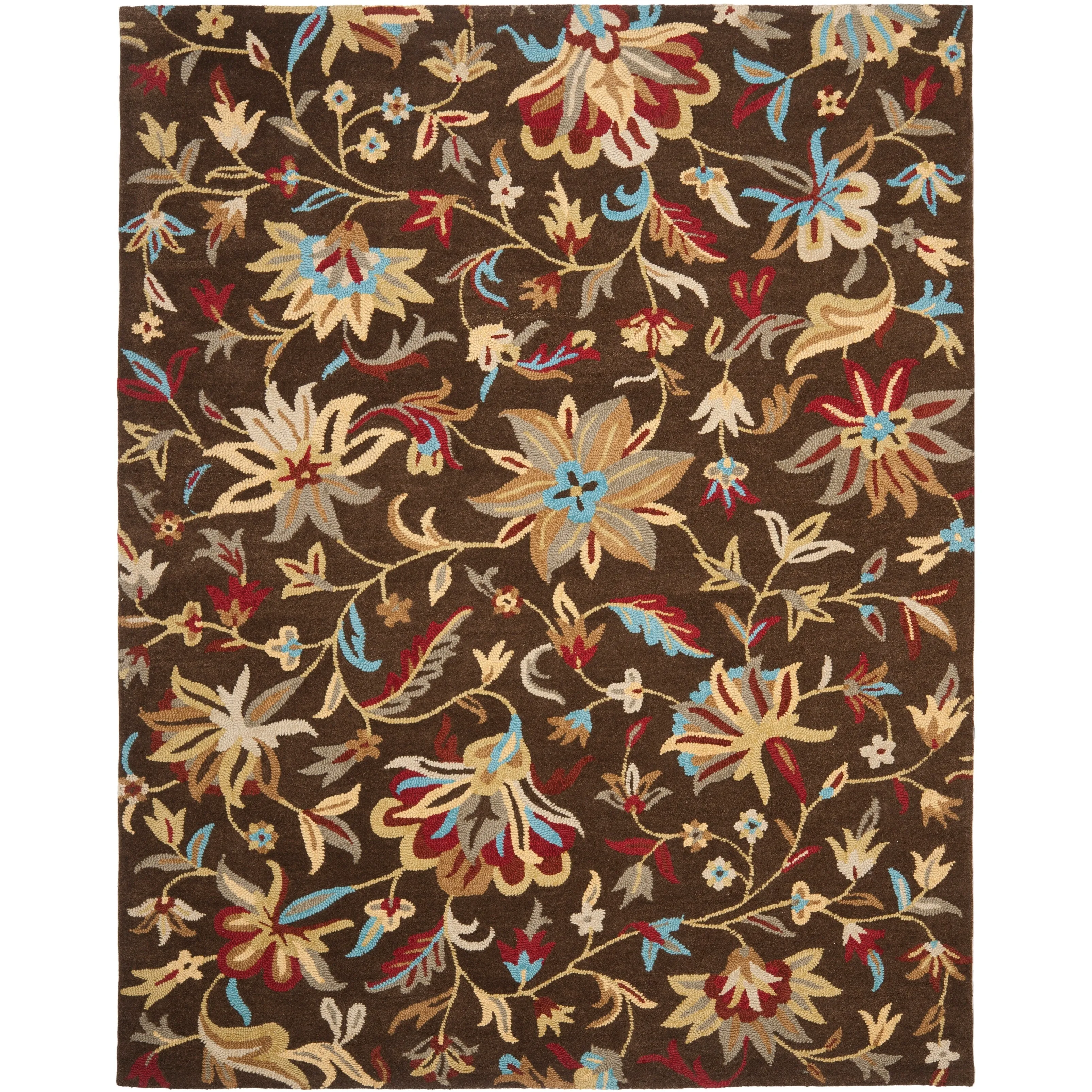 SAFAVIEH Handmade Jardin Frederieke Country Floral Wool Rug