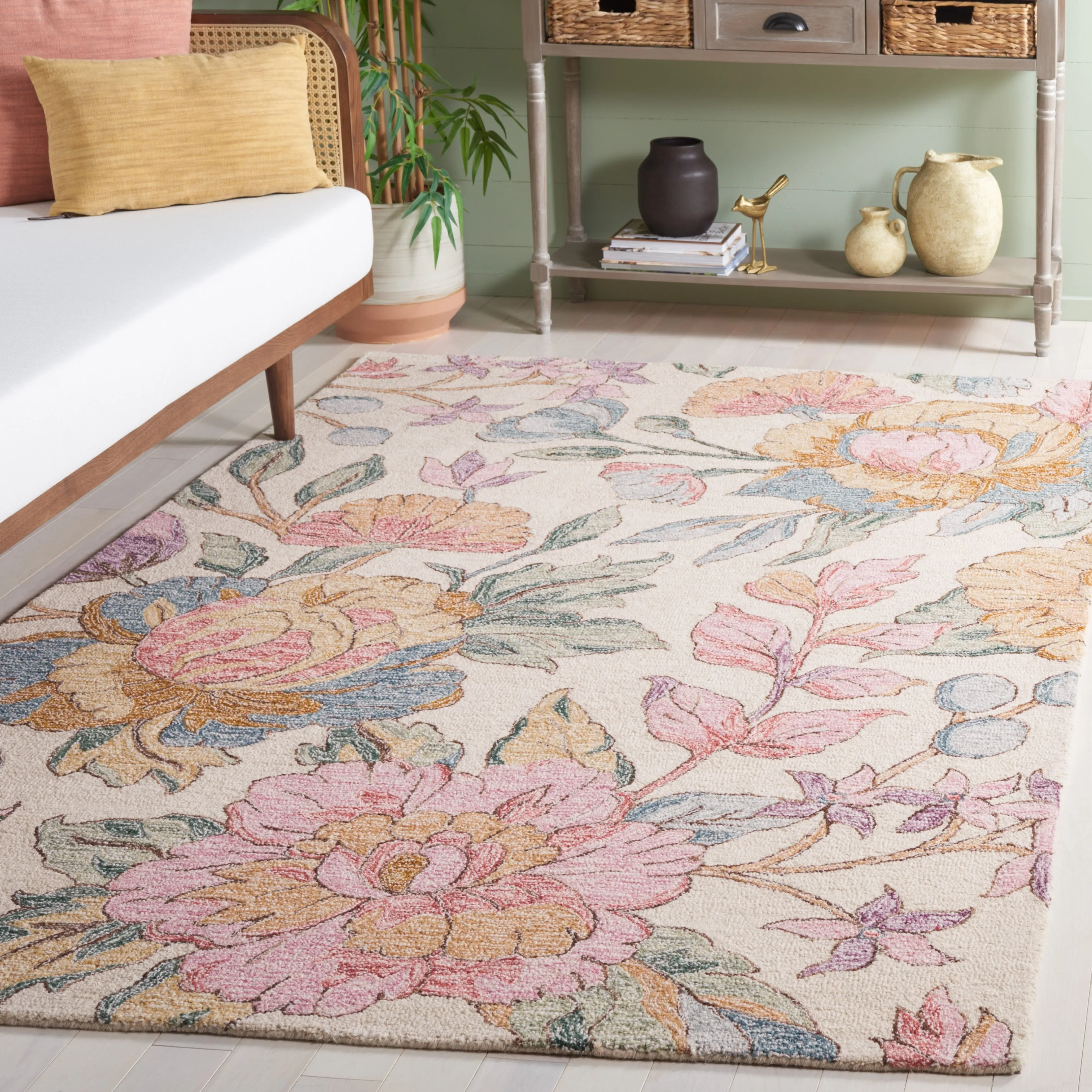 SAFAVIEH Handmade Jardin Gaetane Country Wool Rug