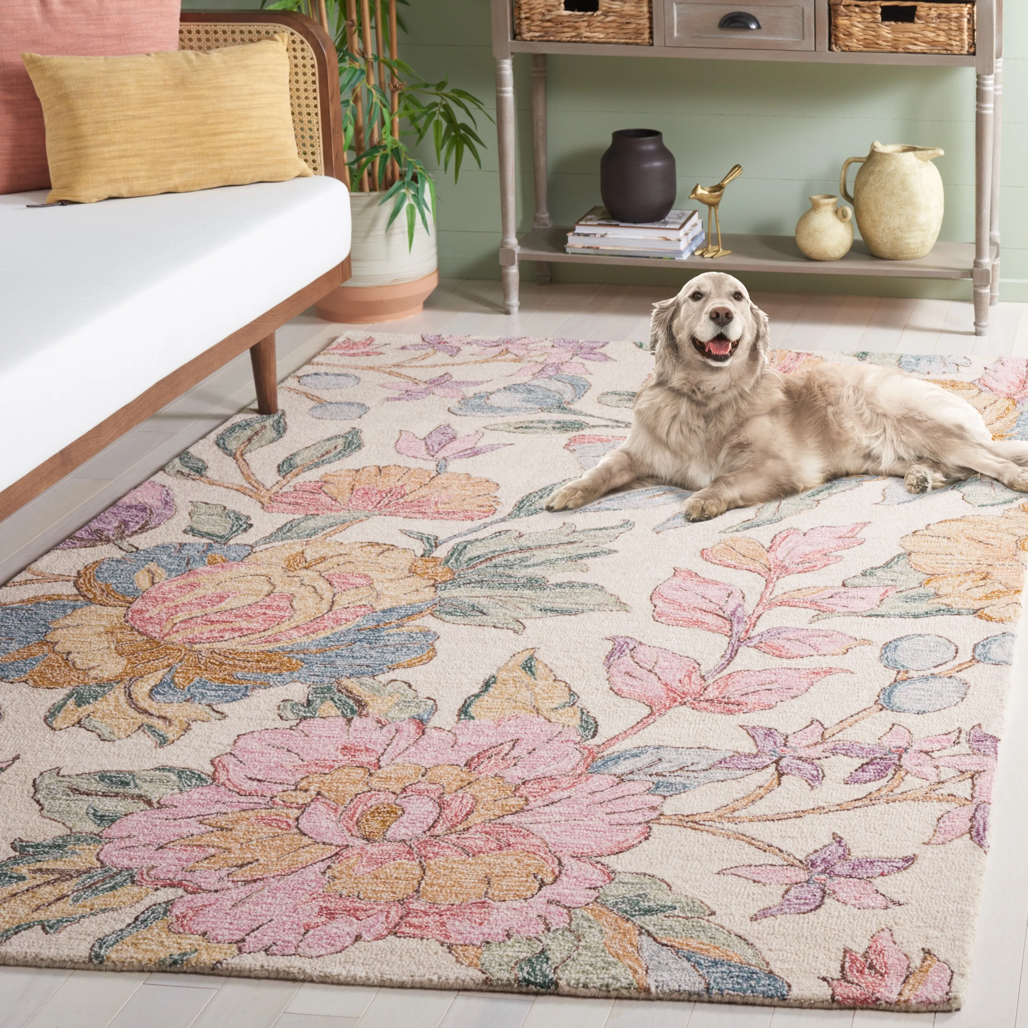 SAFAVIEH Handmade Jardin Gaetane Country Wool Rug