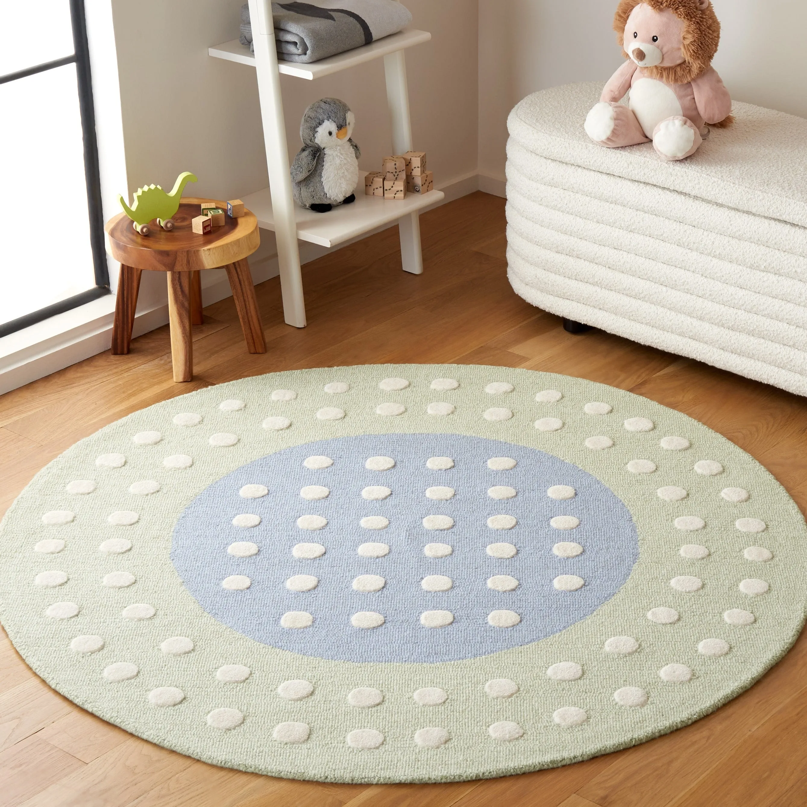 SAFAVIEH Handmade Kids Kenia Dots Wool Rug