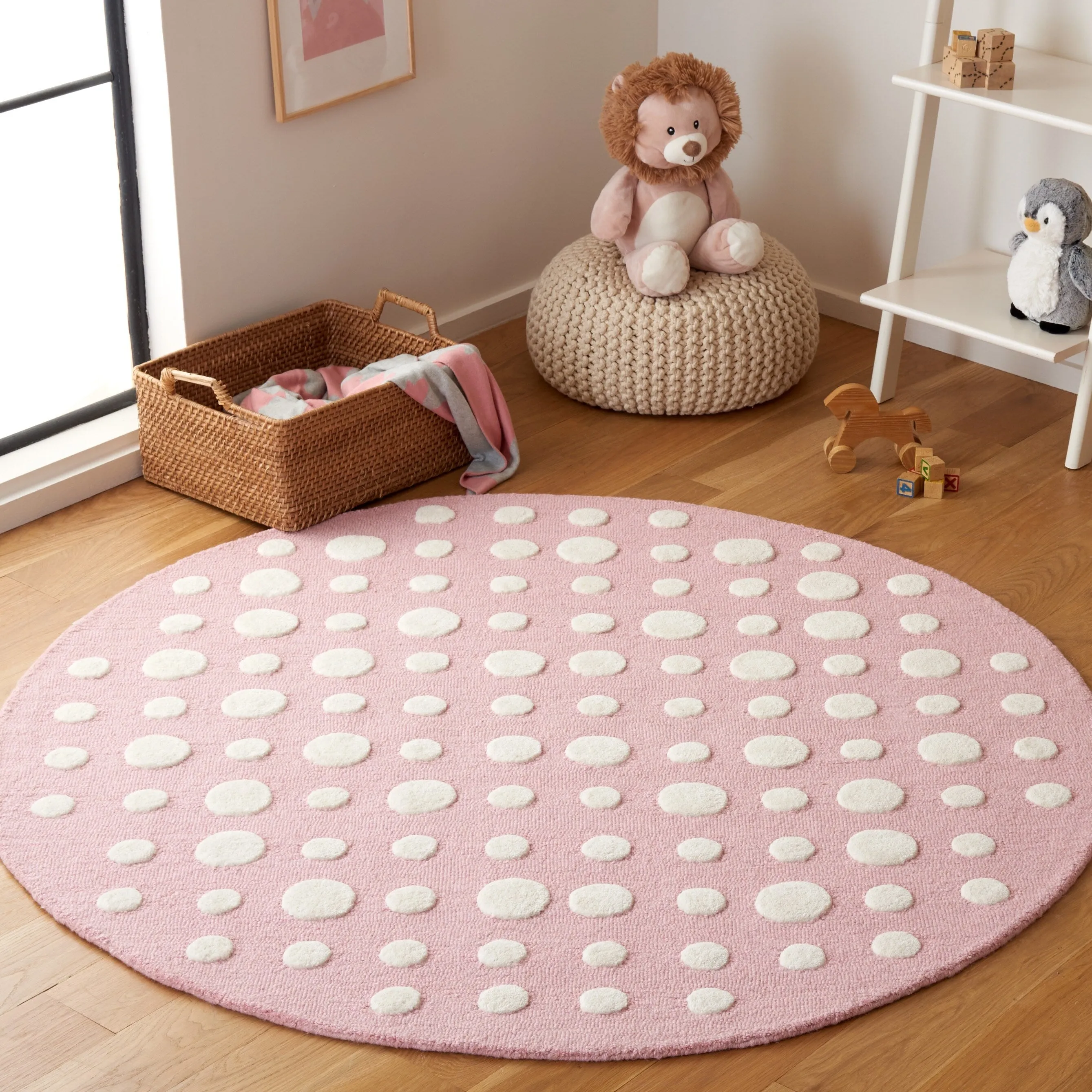 SAFAVIEH Handmade Kids Lexus Dots Wool Rug