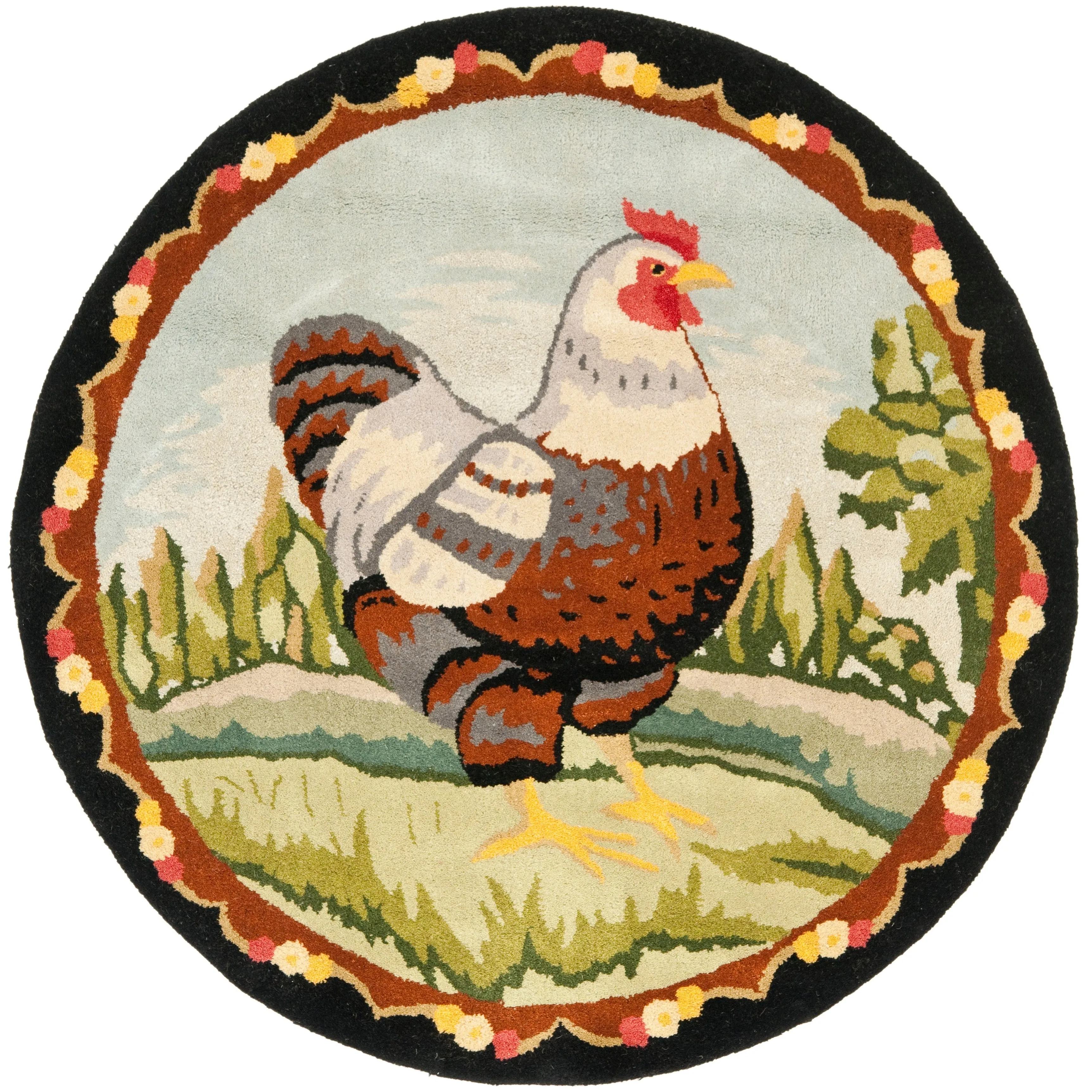 SAFAVIEH Handmade Novelty Heddine Hen Wool Rug