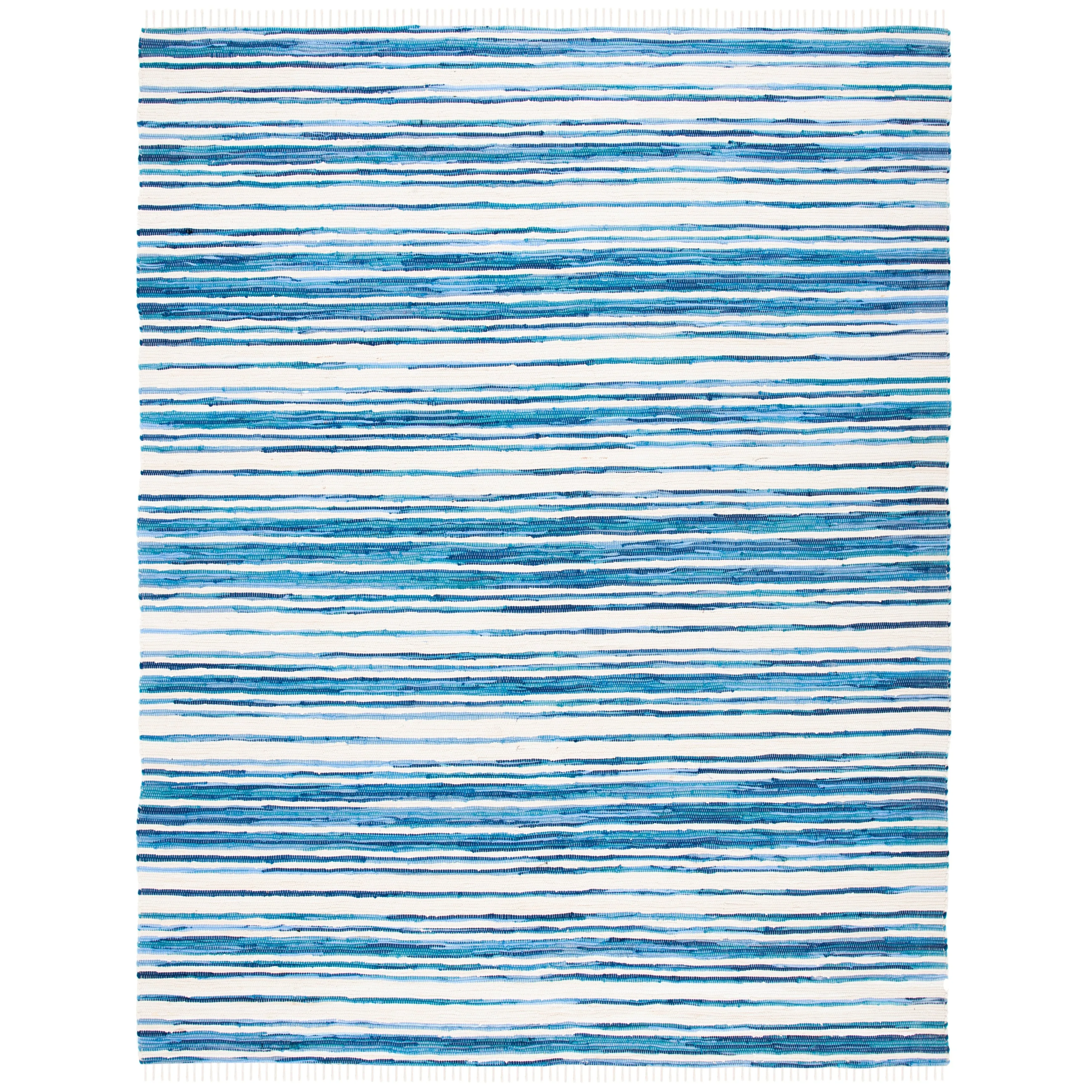 SAFAVIEH Handmade Rag Rug Jakayla with Fringe Casual Stripe