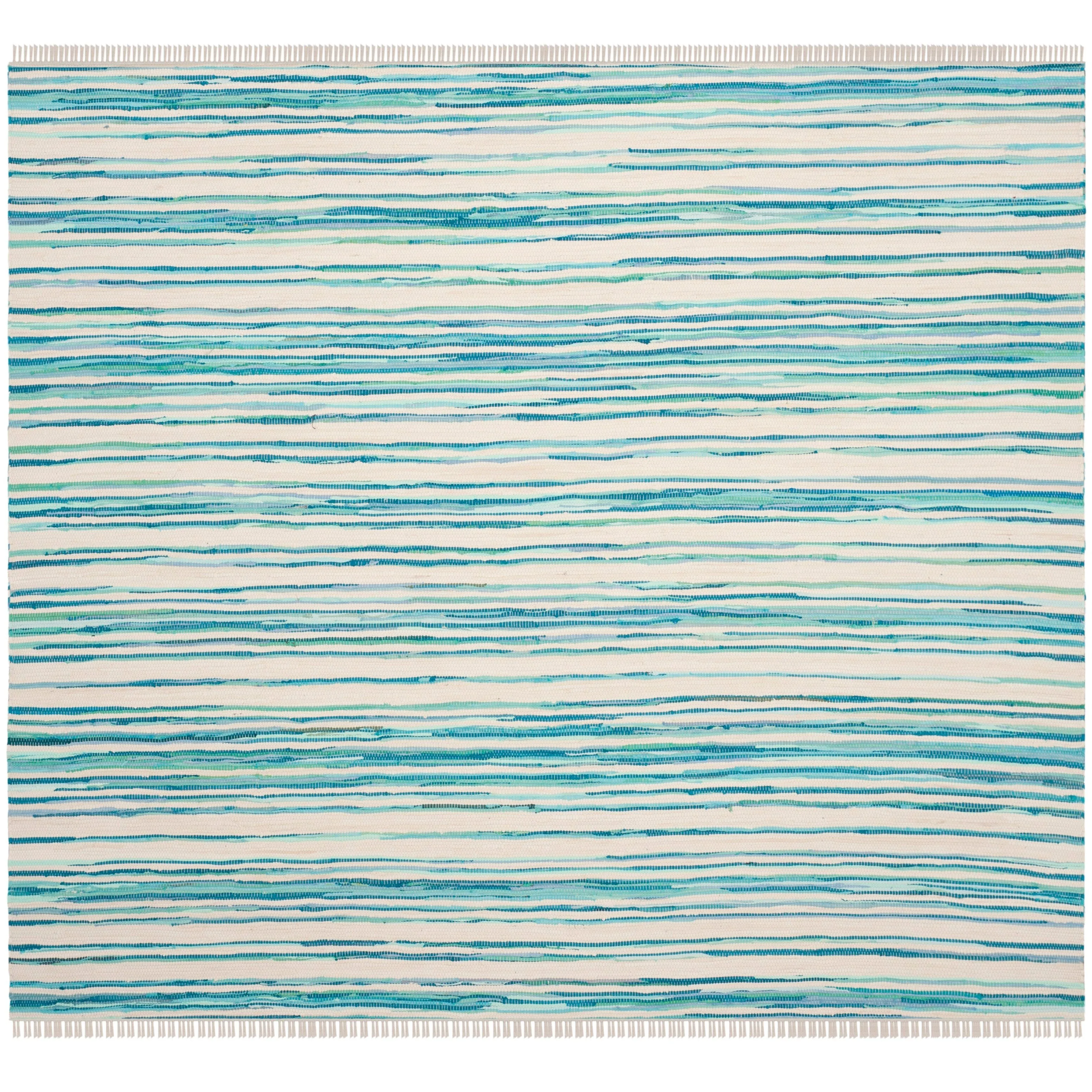 SAFAVIEH Handmade Rag Rug Jakayla with Fringe Casual Stripe