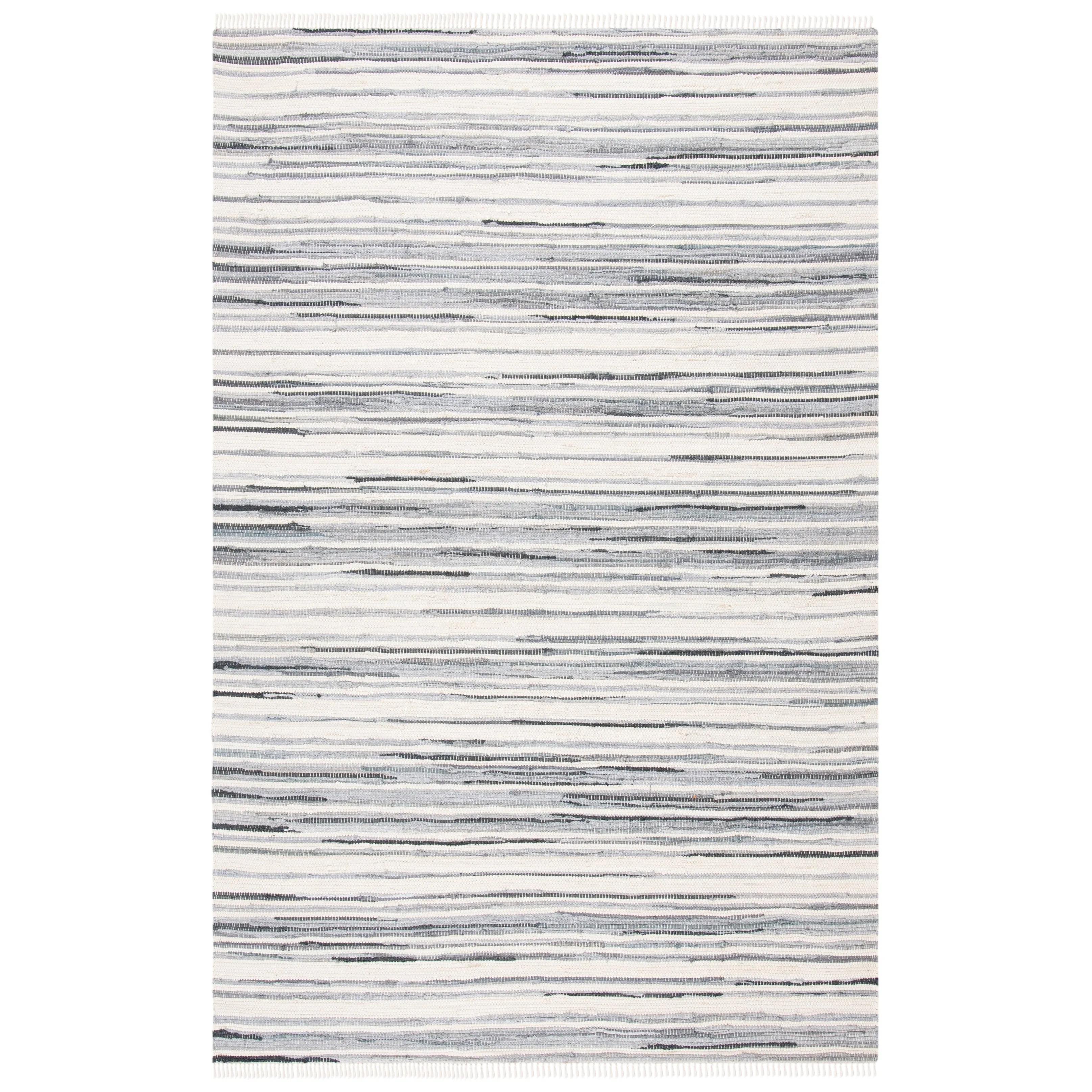 SAFAVIEH Handmade Rag Rug Jakayla with Fringe Casual Stripe