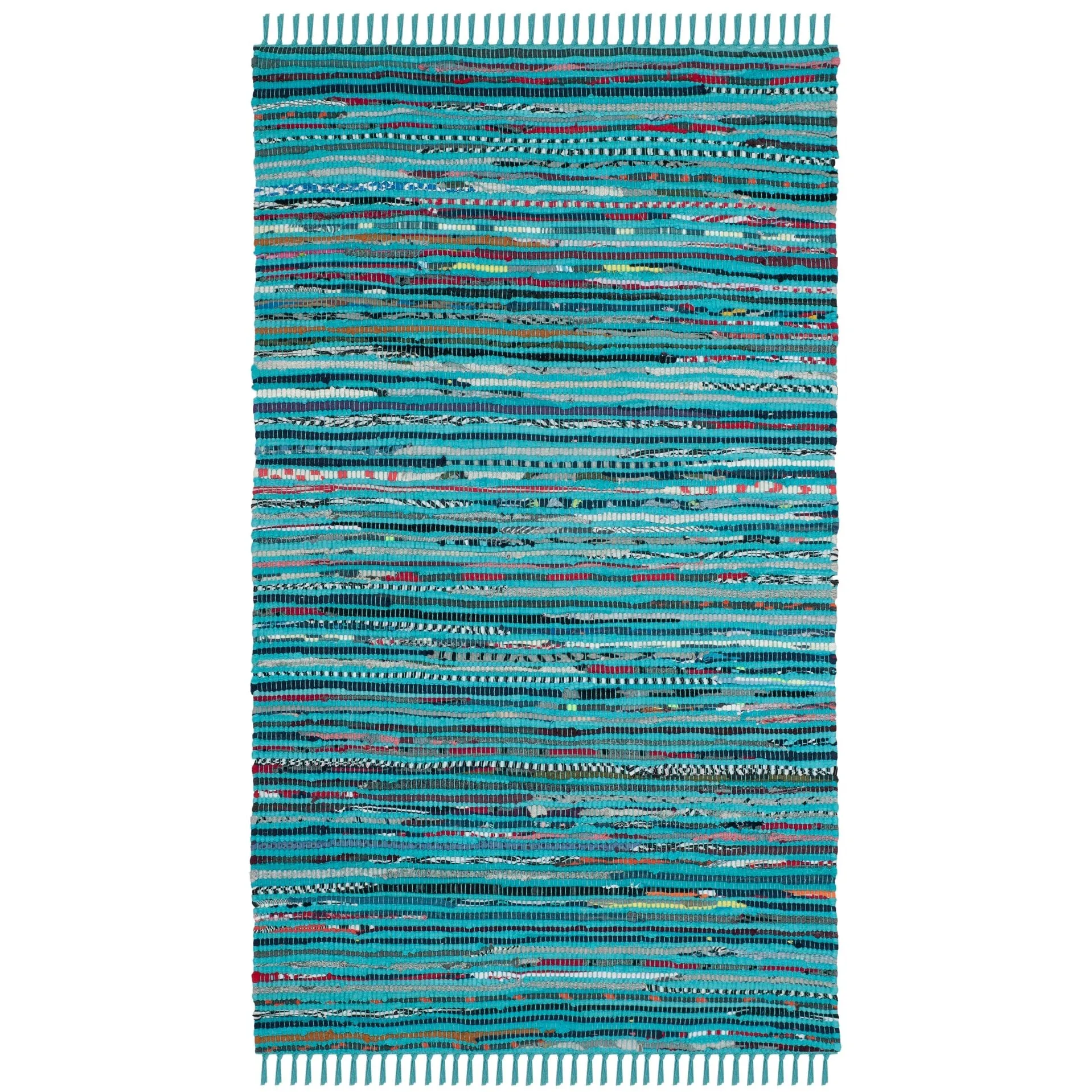 SAFAVIEH Handmade Rag Rug Litzy Stripe Cotton Rug