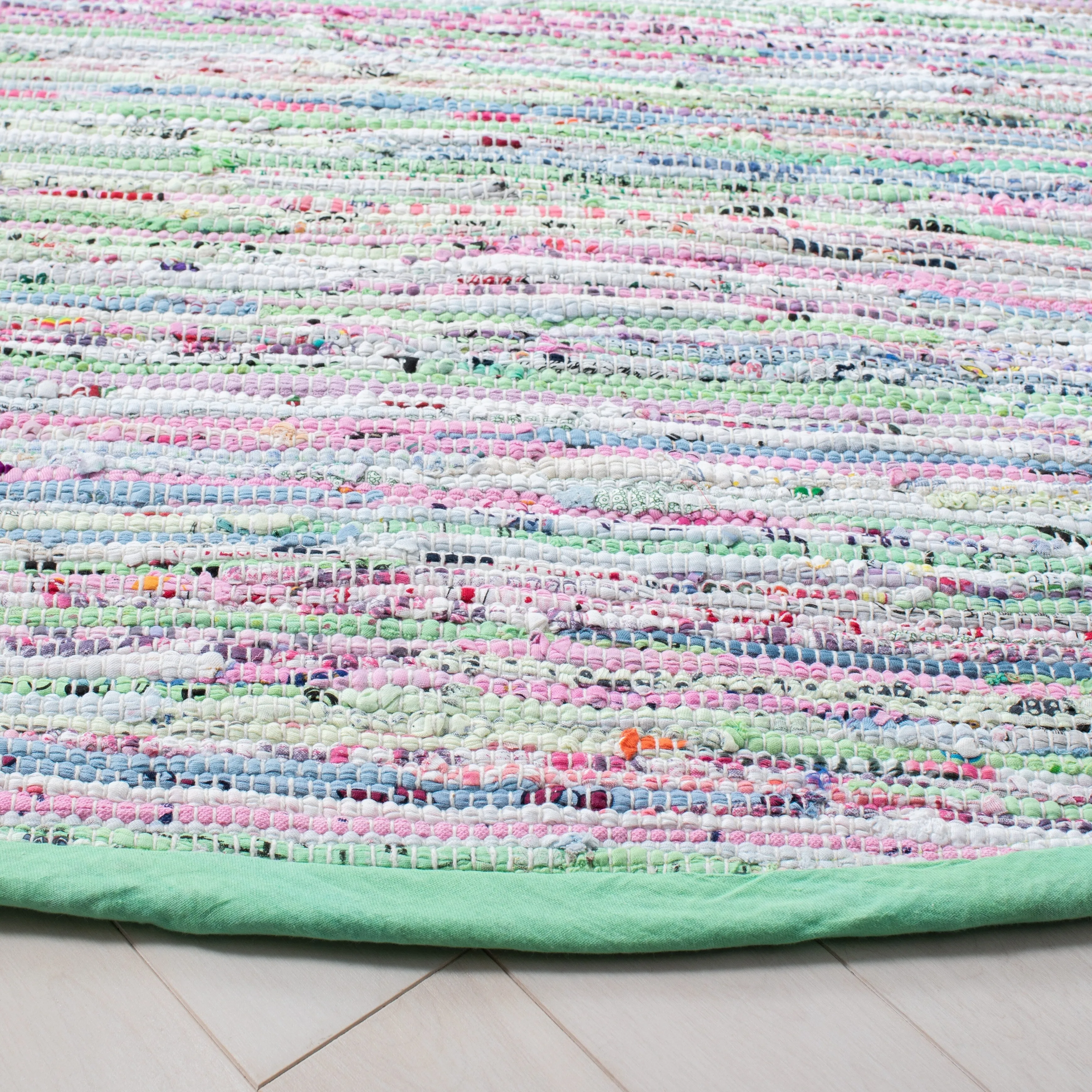 SAFAVIEH Handmade Rag Rug Litzy Stripe Cotton Rug