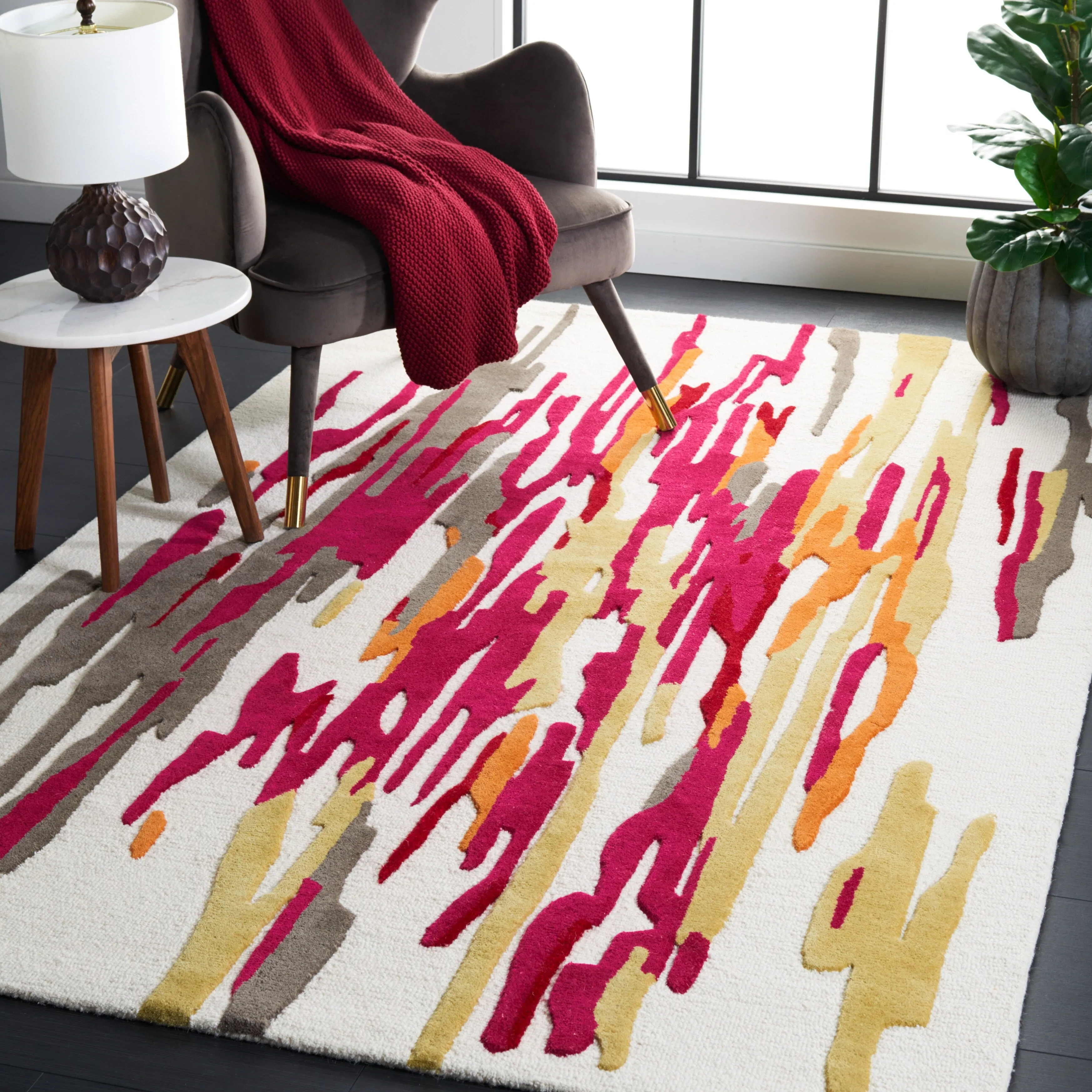 SAFAVIEH Handmade Rodeo Drive Jaelyn Mid-Century Modern Wool Rug