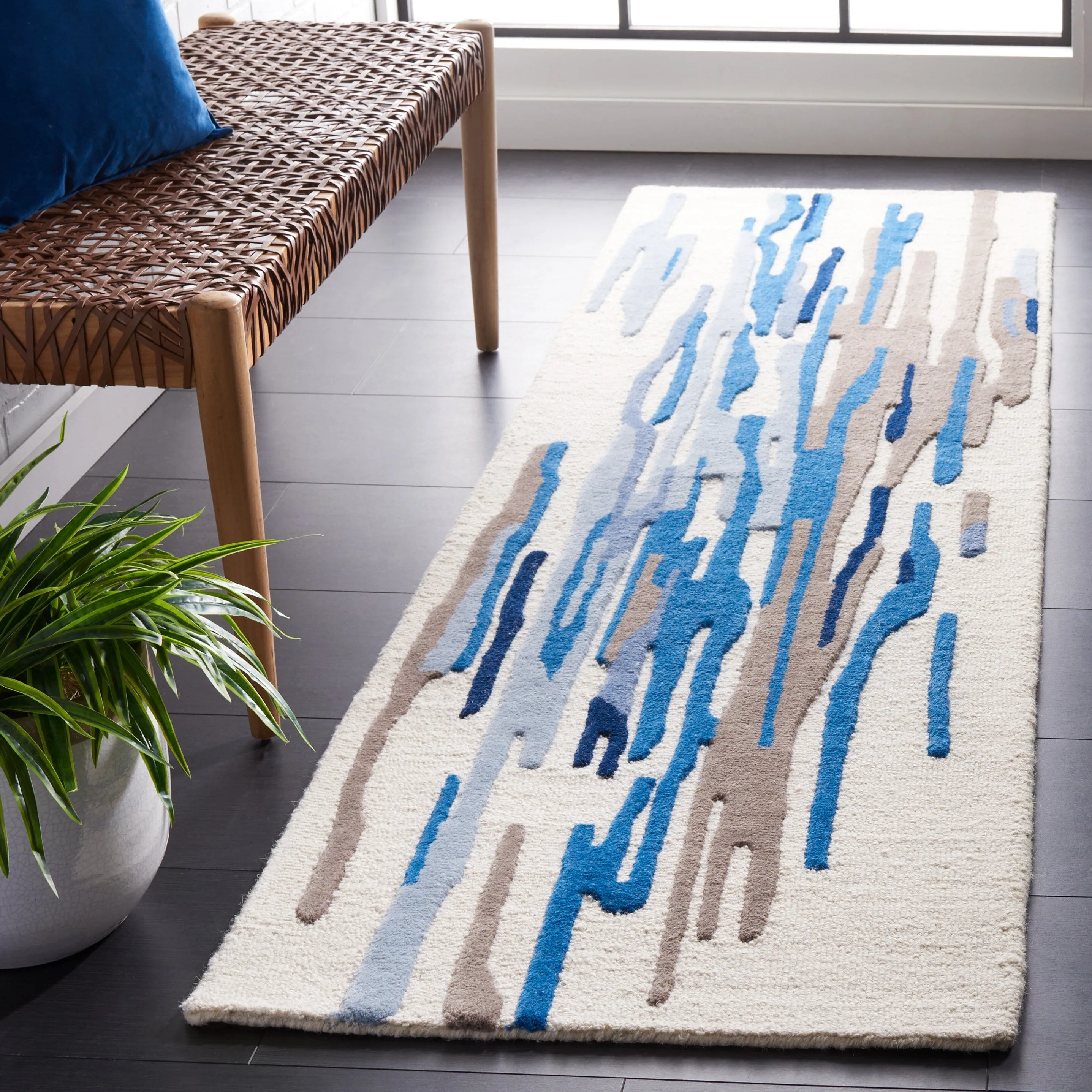 SAFAVIEH Handmade Rodeo Drive Jaelyn Mid-Century Modern Wool Rug