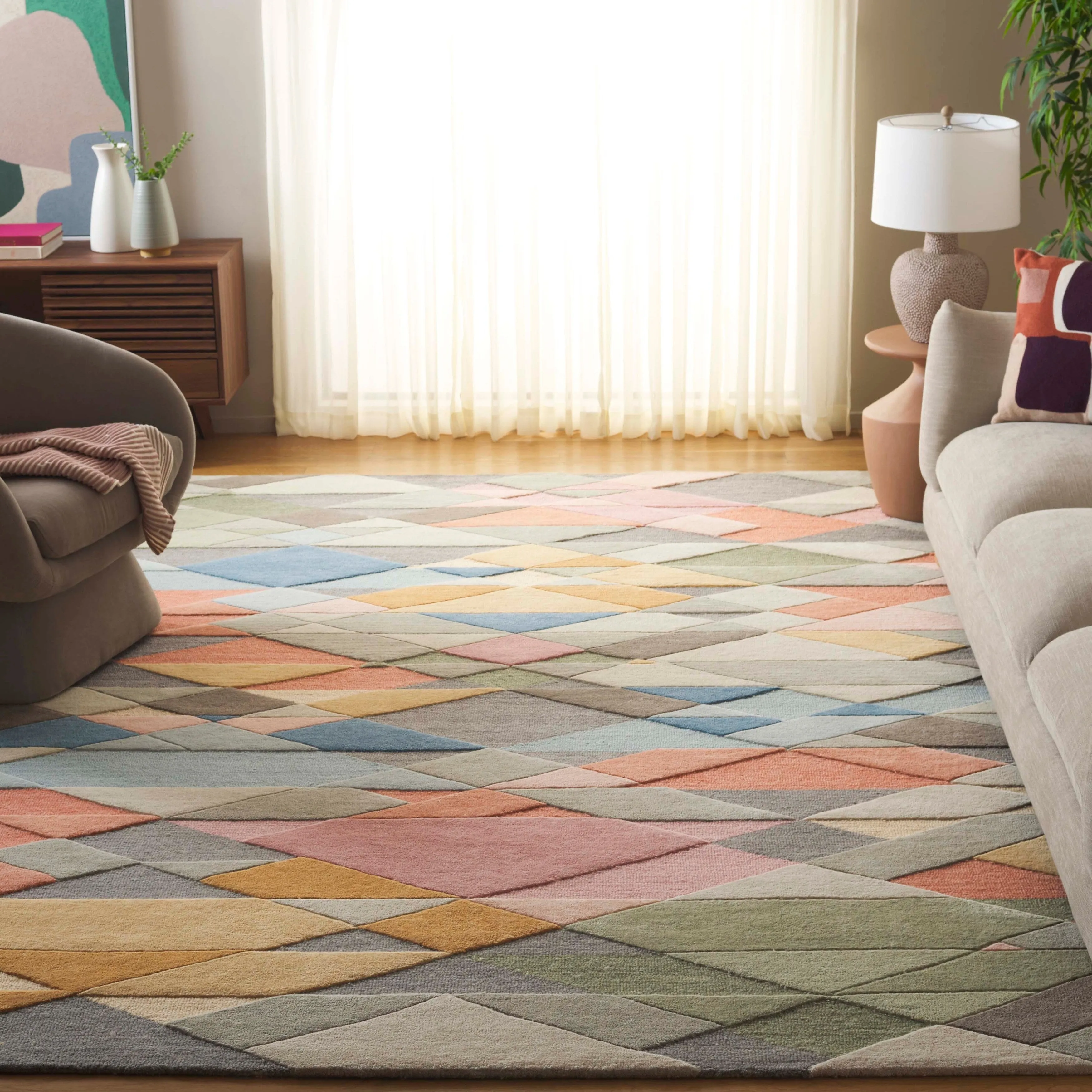 SAFAVIEH Handmade Rodeo Drive Tayla Mid-Century Modern Wool Rug