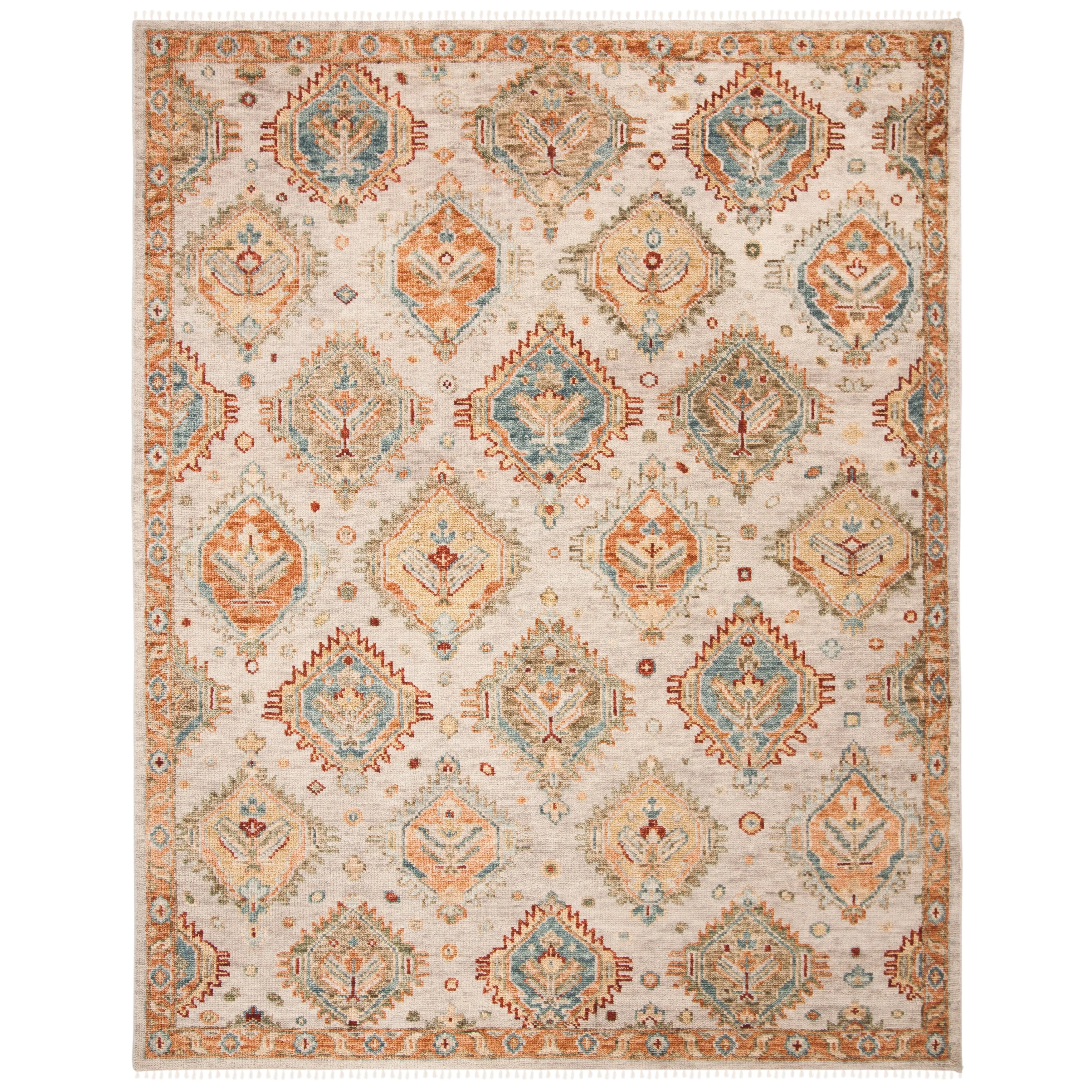 SAFAVIEH Handmade Samarkand Desirae Traditional Tribal Rust/Brown Wool Rug