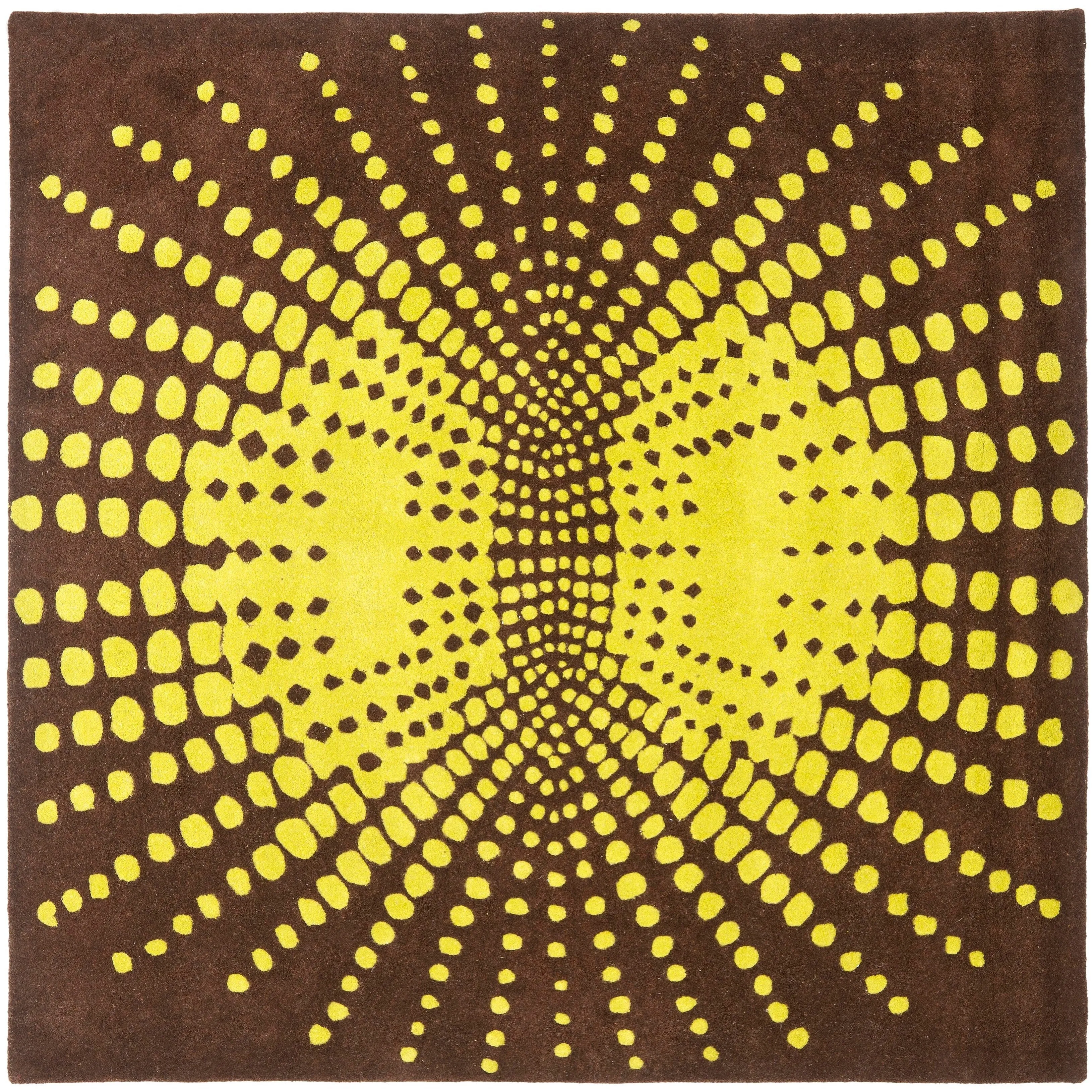SAFAVIEH Handmade Soho Lyra Abstract Burst N.Z. Wool Rug