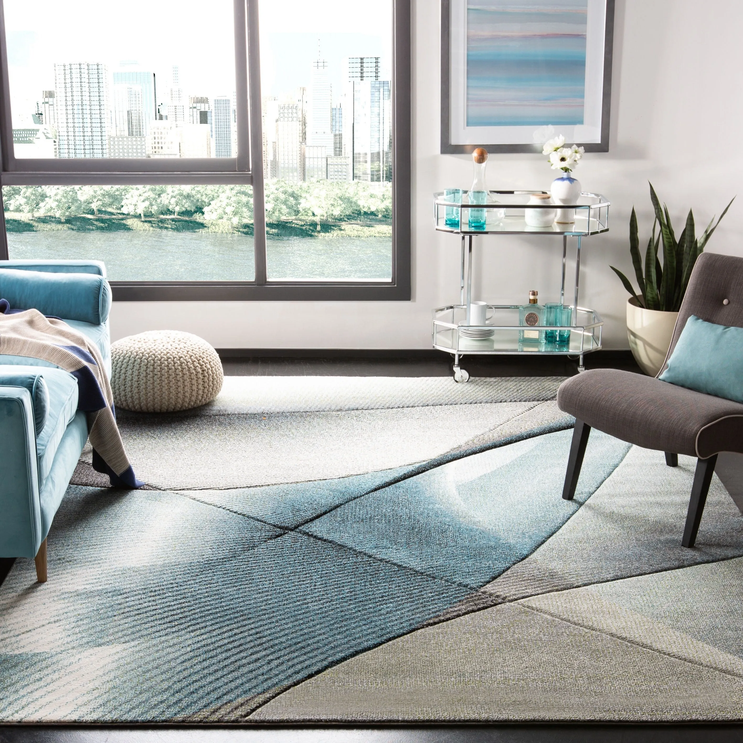 SAFAVIEH Hollywood Verbena Mid-Century Modern Abstract Rug