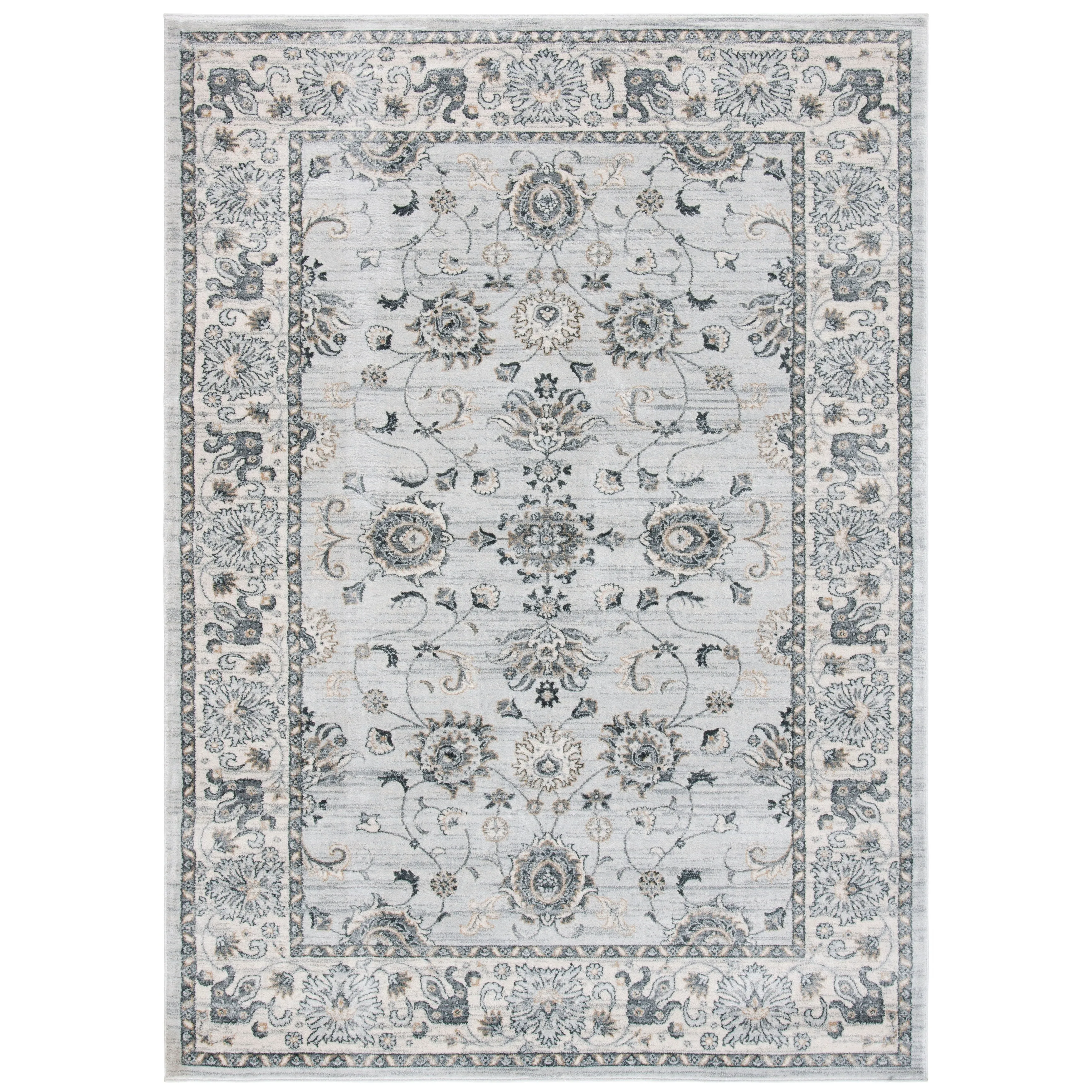 SAFAVIEH Isabella Hazbie Traditional Floral Oriental Area Rug - Light Grey/Cream - 5' 3 x 7' 6