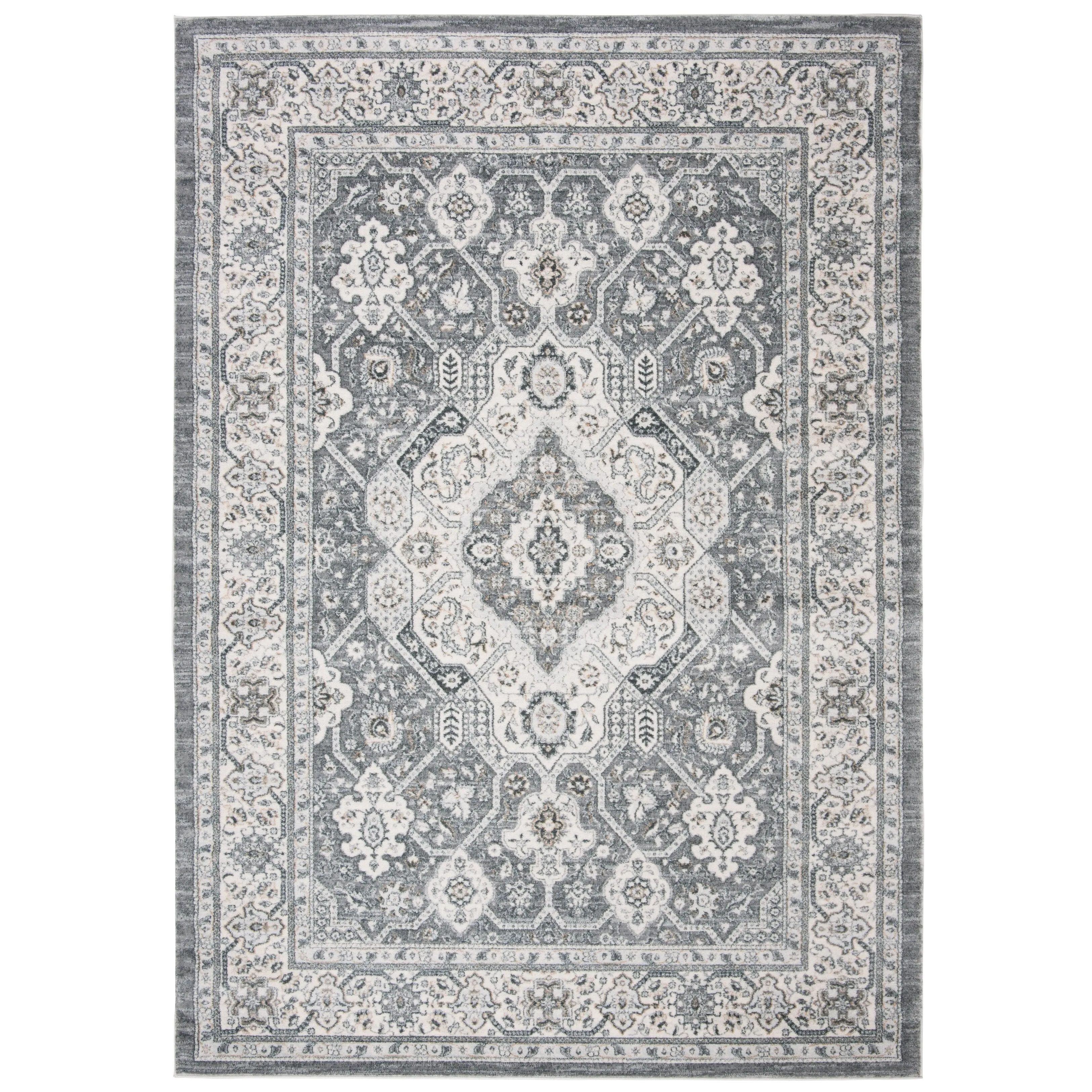 SAFAVIEH Isabella Minola Traditional Oriental Rug - Grey/Cream - 5' 3 x 7' 6