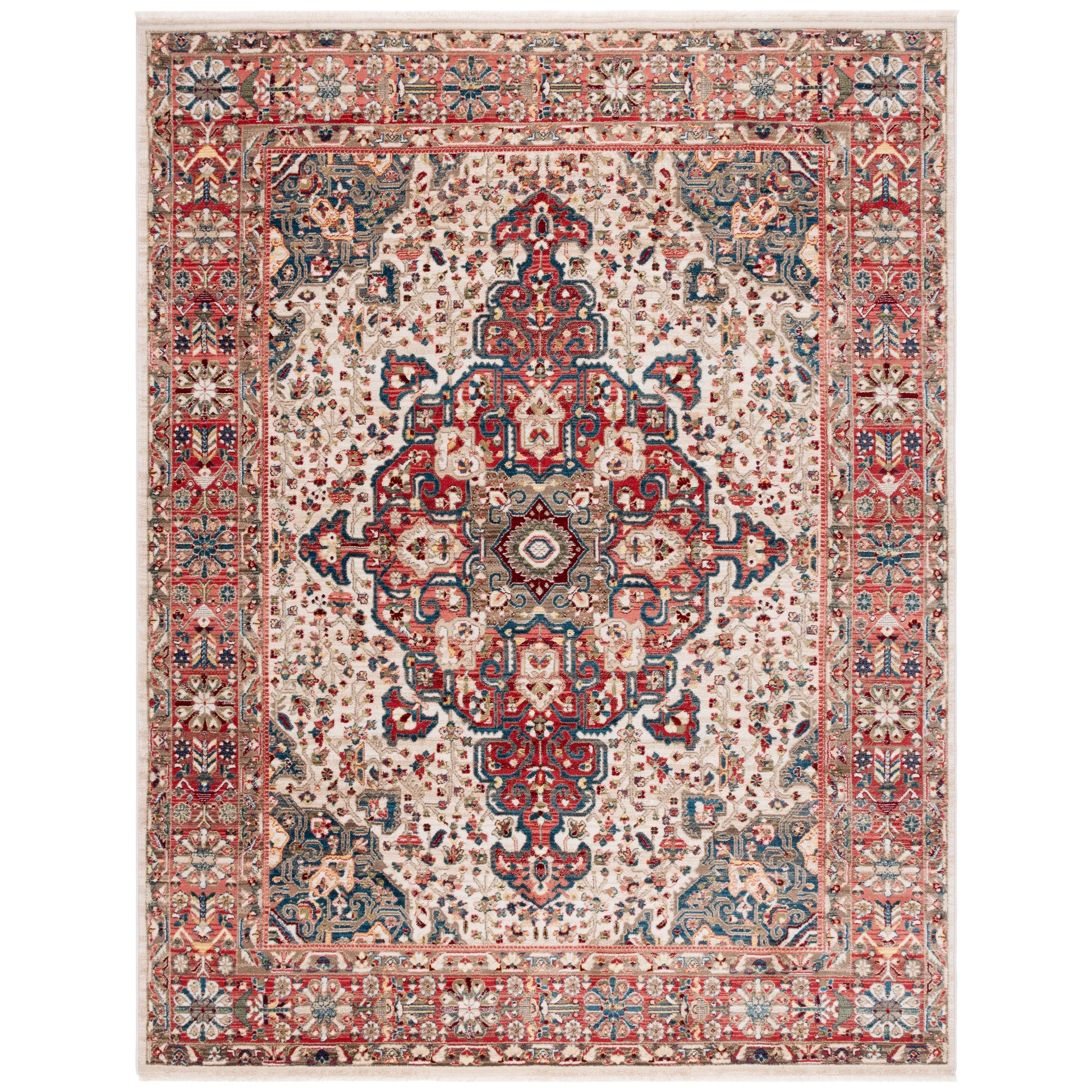 SAFAVIEH Kashan Marybeth Oriental Rug with Fringe