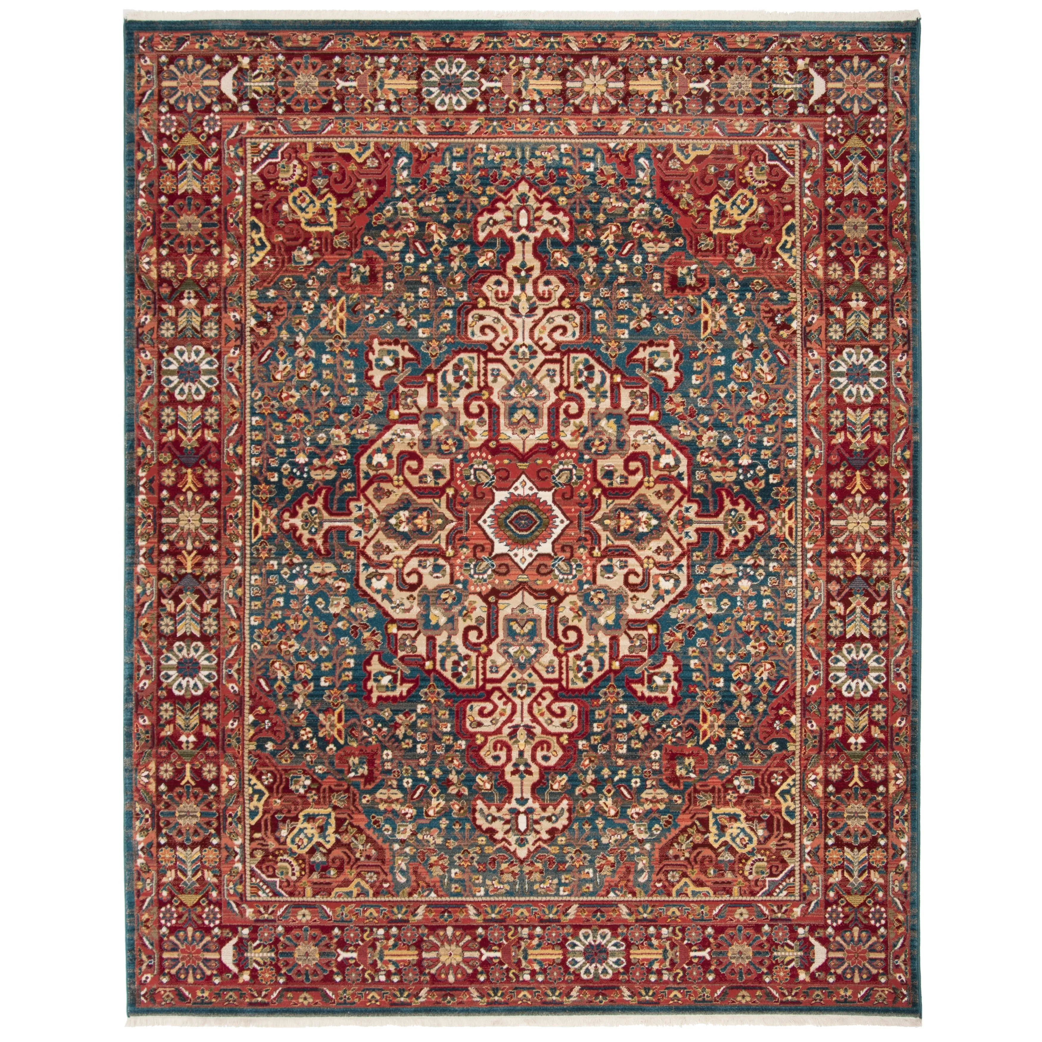 SAFAVIEH Kashan Marybeth Oriental Rug with Fringe