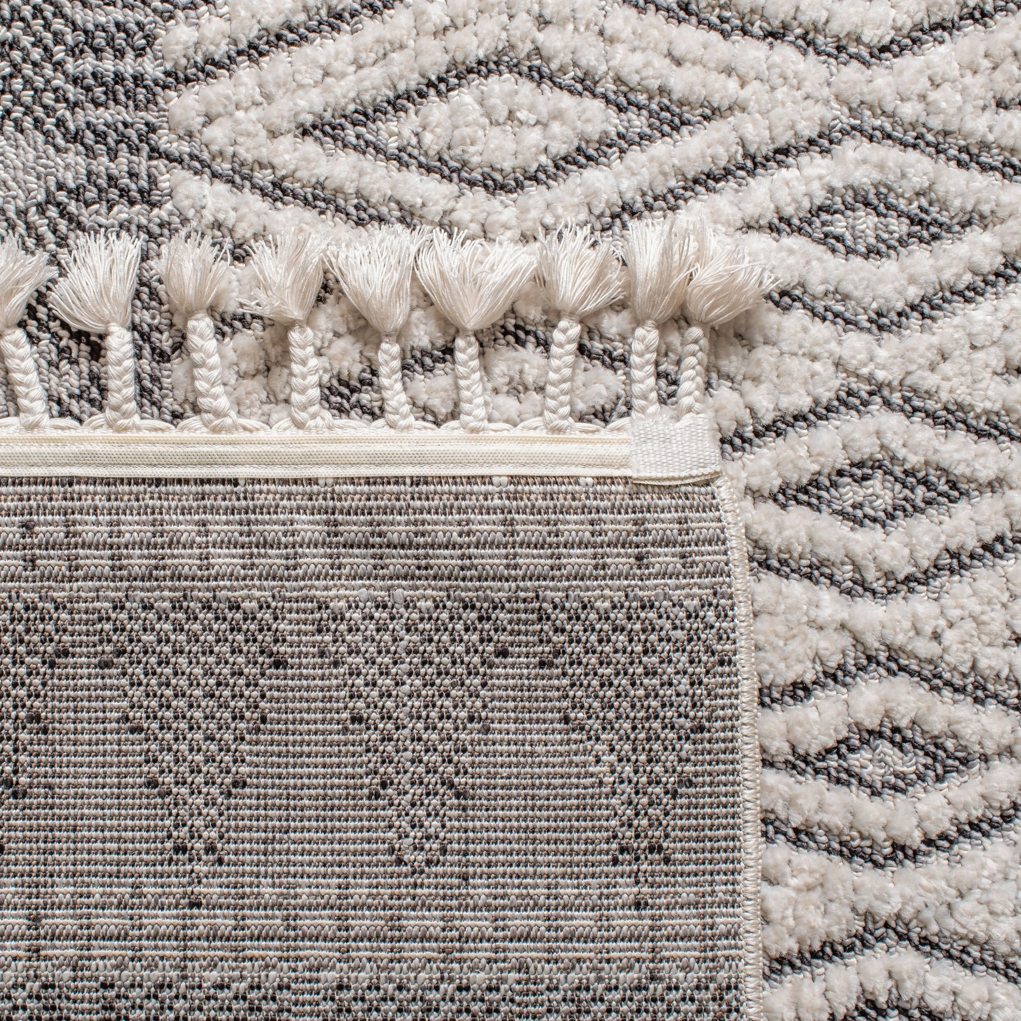 SAFAVIEH Marrakech Bohemian & Eclectic Waneta Oriental Ivory/Blue Polyester Rug