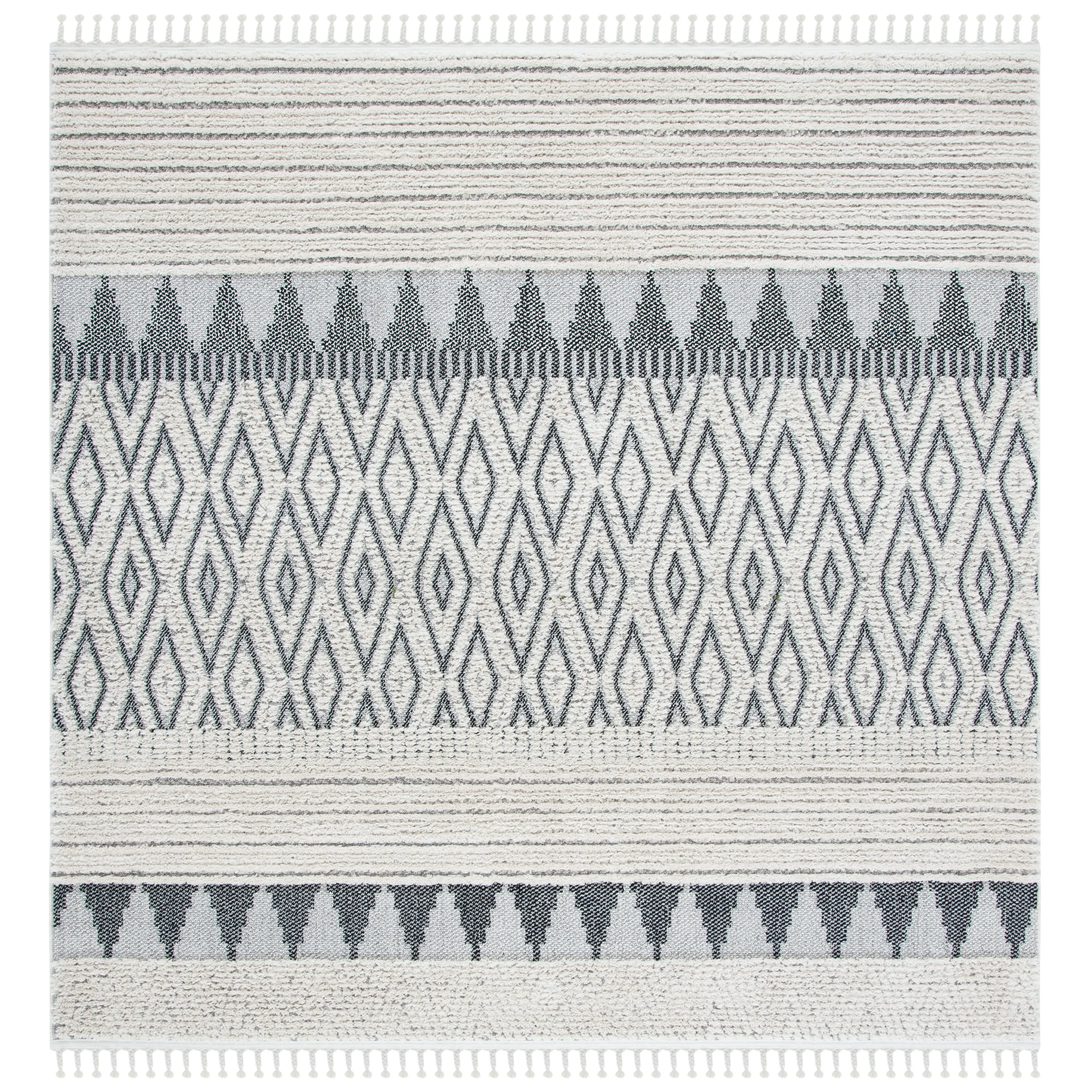 SAFAVIEH Marrakech Bohemian & Eclectic Waneta Oriental Ivory/Blue Polyester Rug