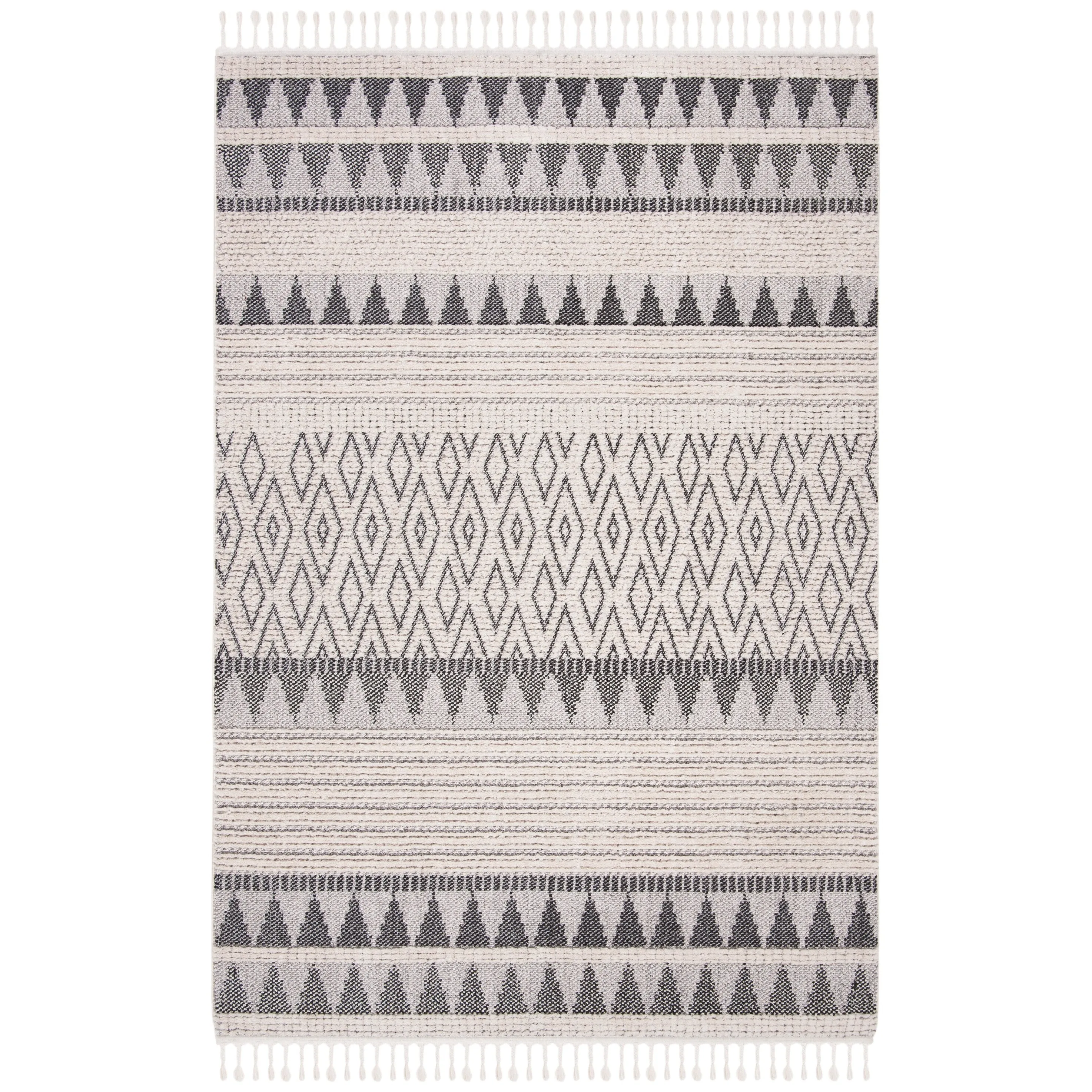 SAFAVIEH Marrakech Bohemian & Eclectic Waneta Oriental Ivory/Blue Polyester Rug