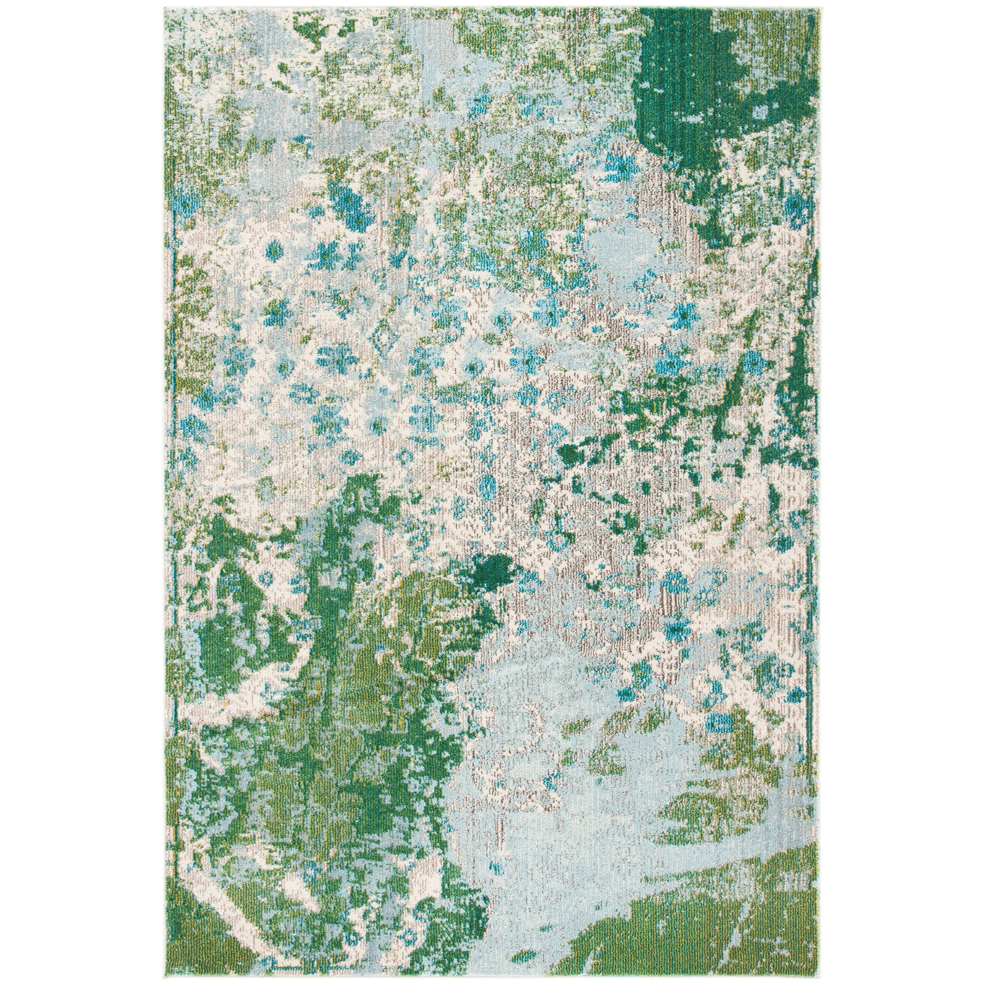 SAFAVIEH Monaco Apollo Modern Abstract Rug - Green/Turquoise - 8' x 11'