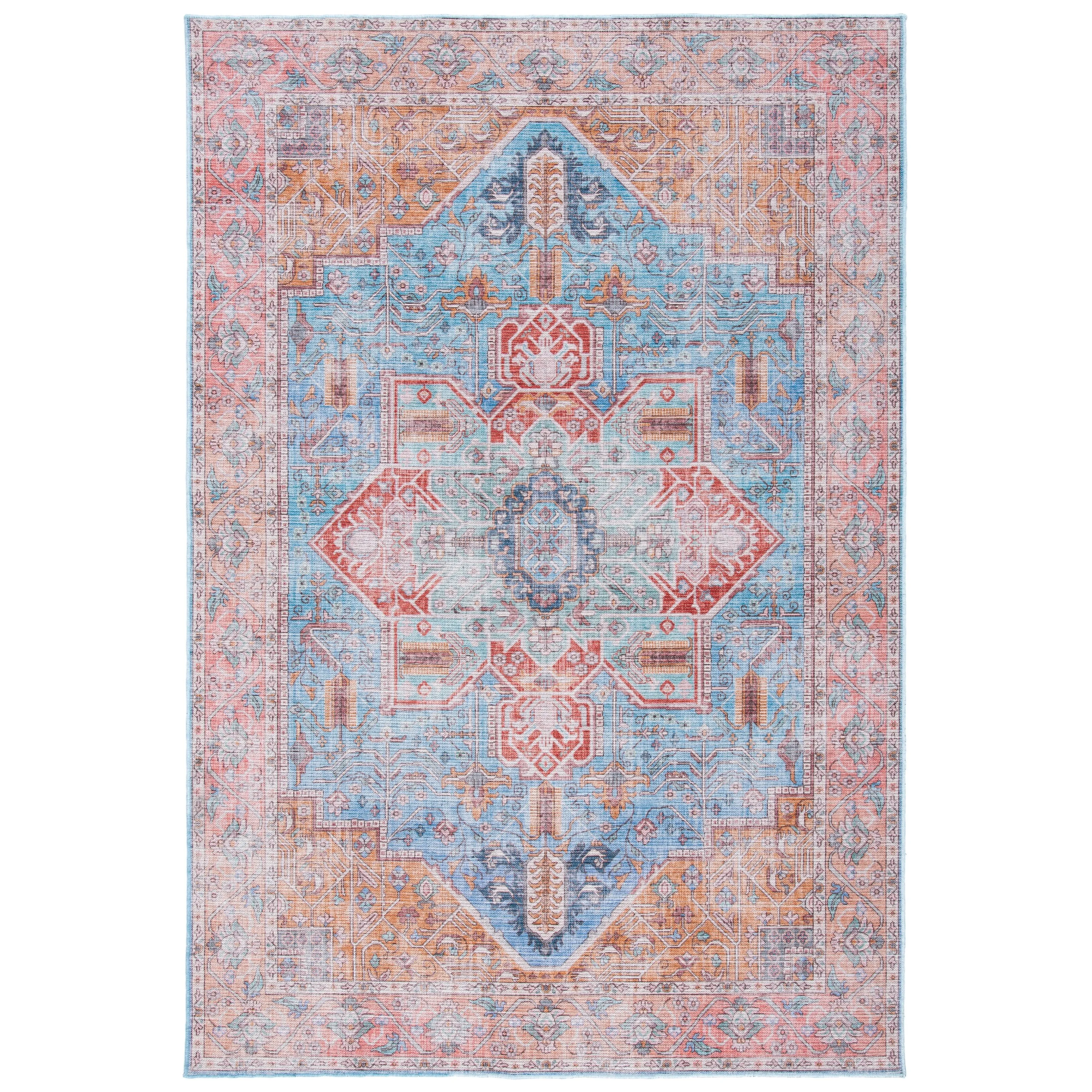 SAFAVIEH Serapi Machine Washable Yumika Medallion Mena Rug
