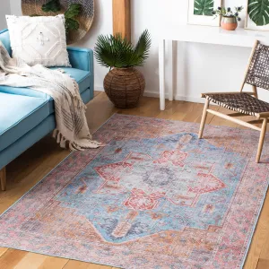 SAFAVIEH Serapi Machine Washable Yumika Medallion Mena Rug