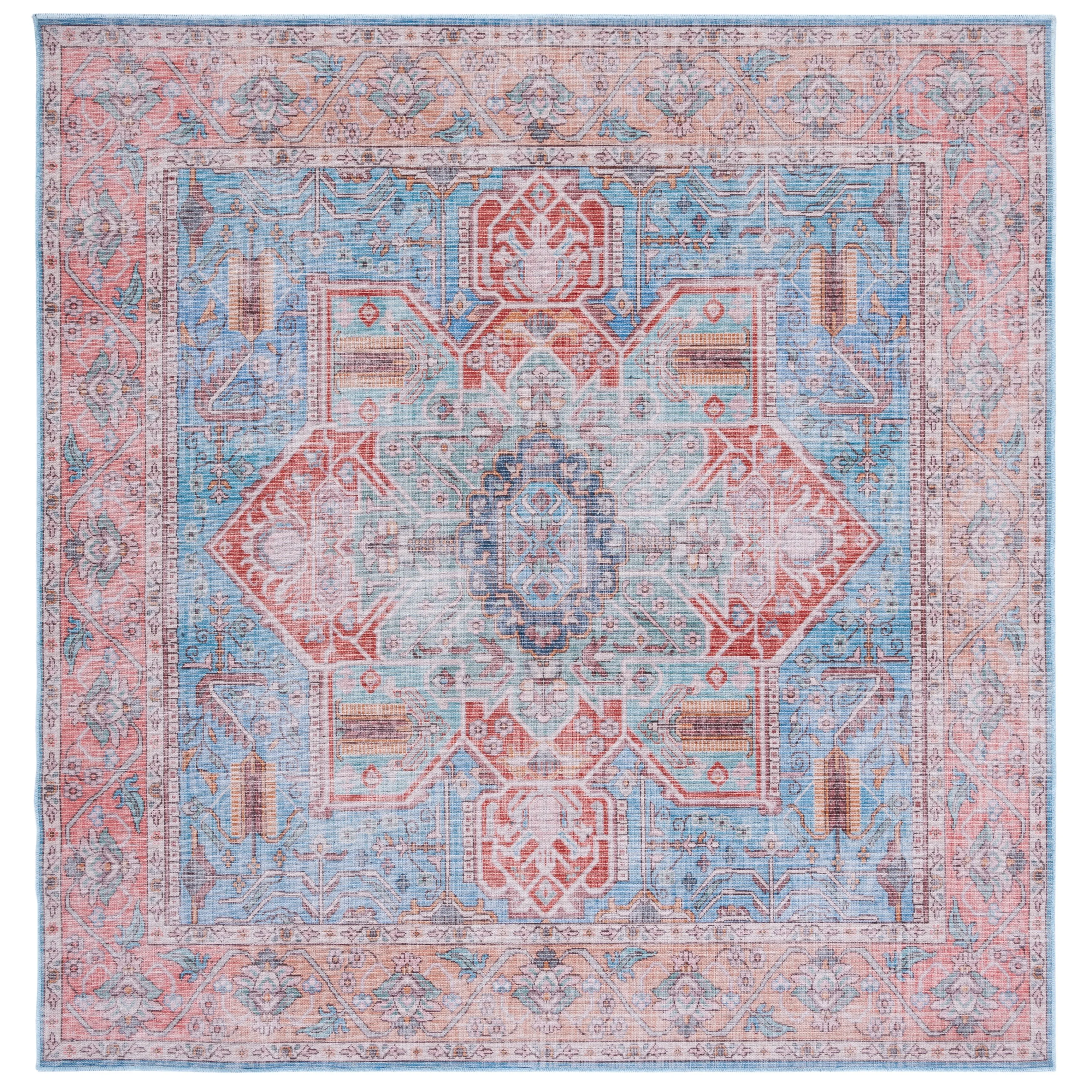 SAFAVIEH Serapi Machine Washable Yumika Medallion Mena Rug