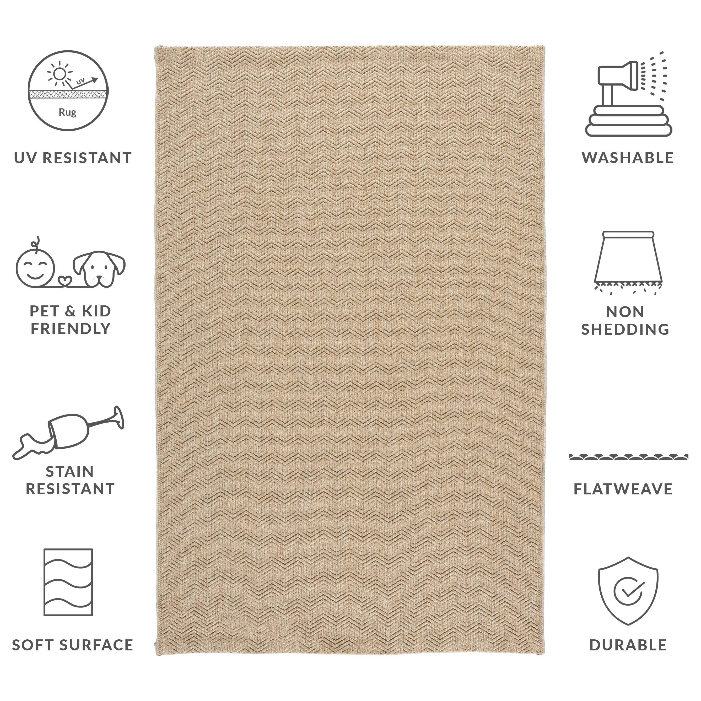 SAFAVIEH Sisal All-Weather Aoife Transitional Indoor/Outdoor Rug