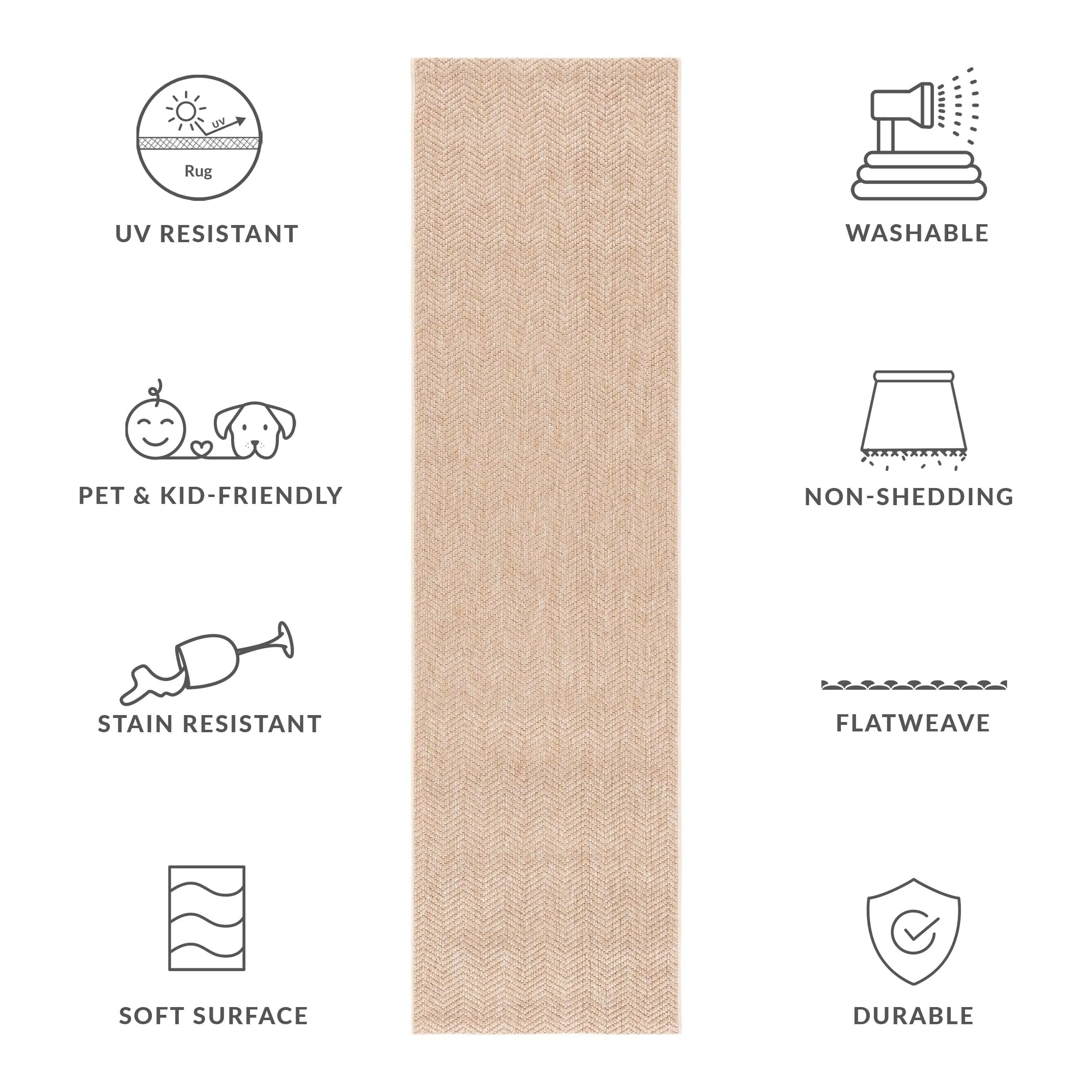 SAFAVIEH Sisal All-Weather Aoife Transitional Indoor/Outdoor Rug