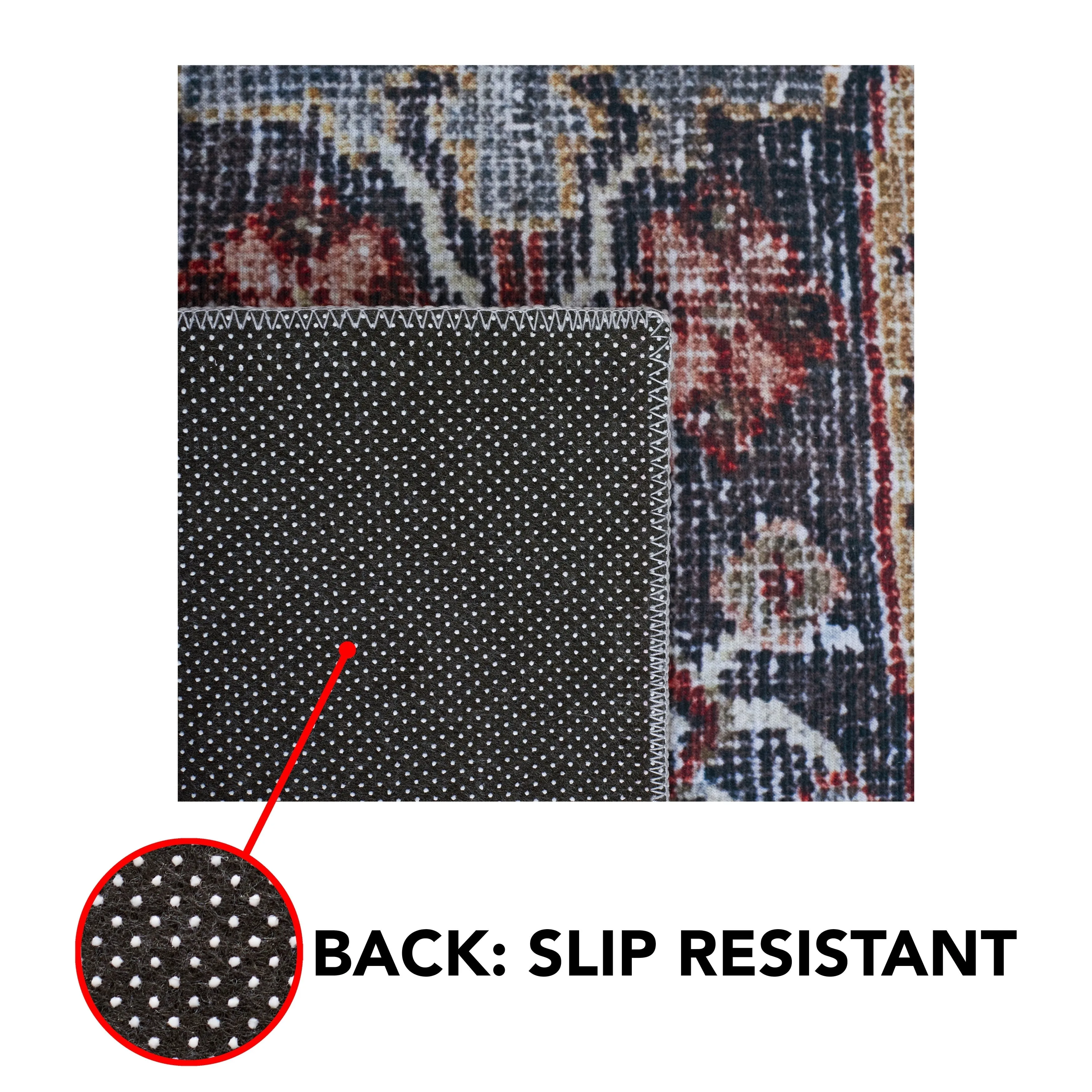 SAFAVIEH Tucson Machine Washable Slip Resistant Antja Oriental Rug