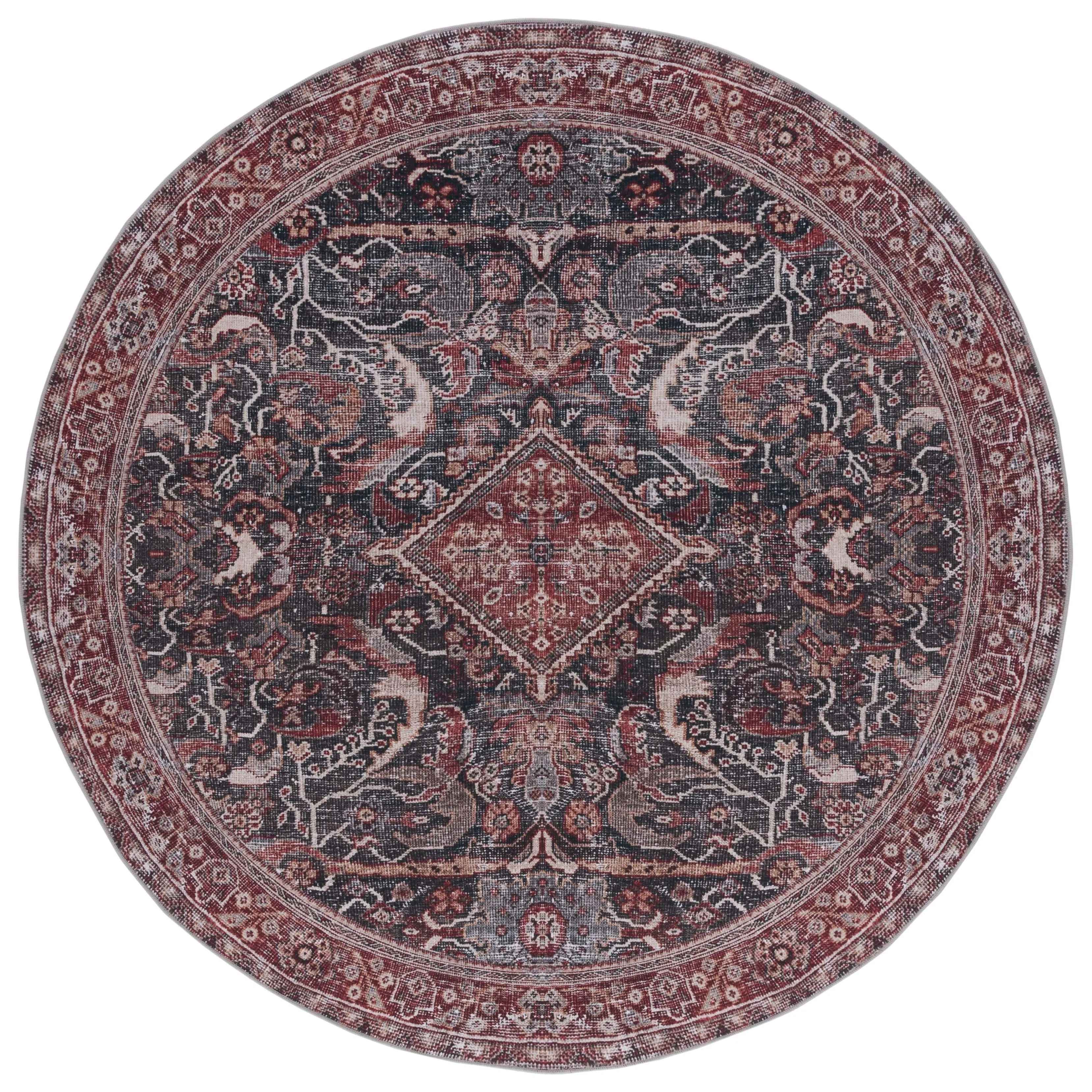 SAFAVIEH Tucson Machine Washable Slip Resistant Antja Oriental Rug
