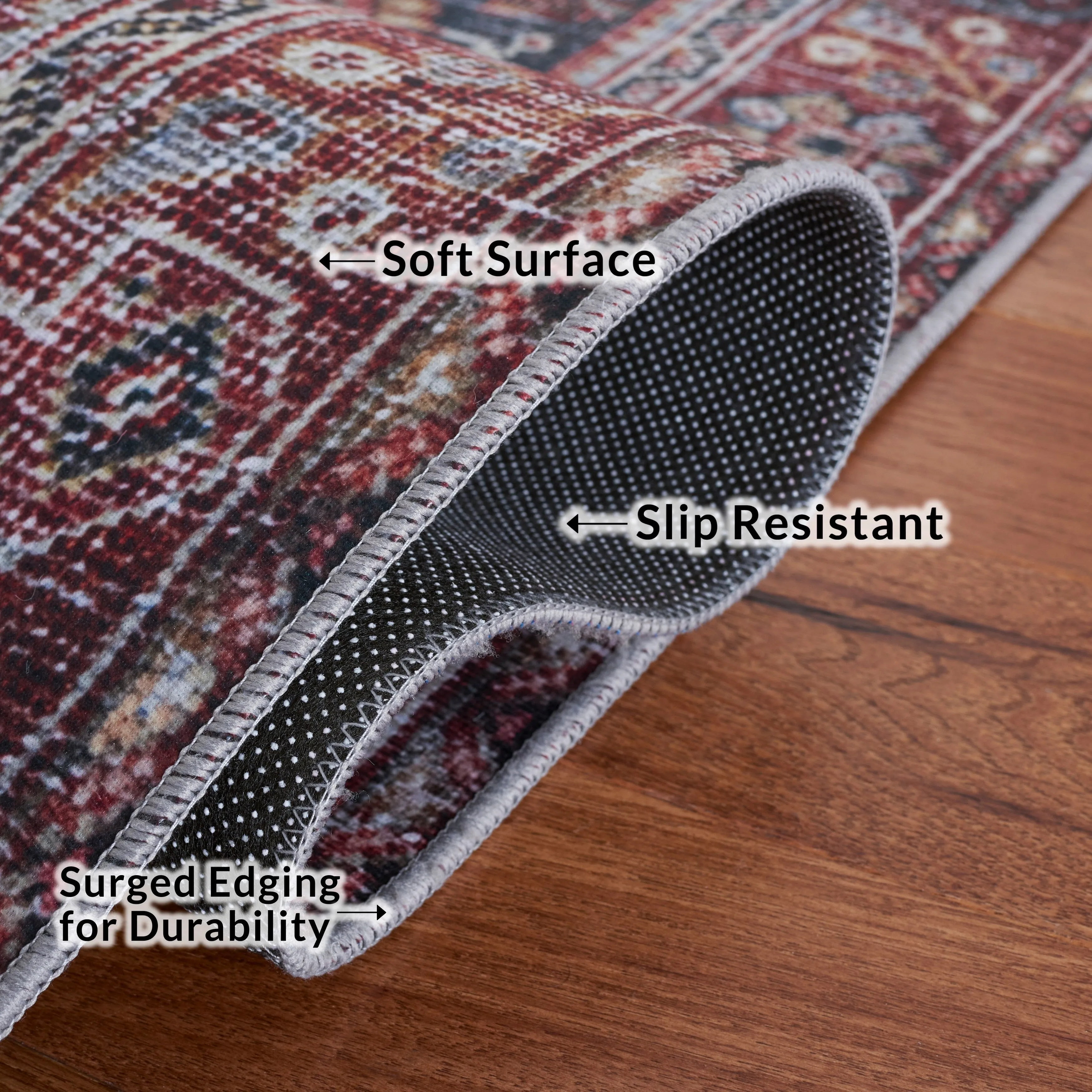 SAFAVIEH Tucson Machine Washable Slip Resistant Antja Oriental Rug