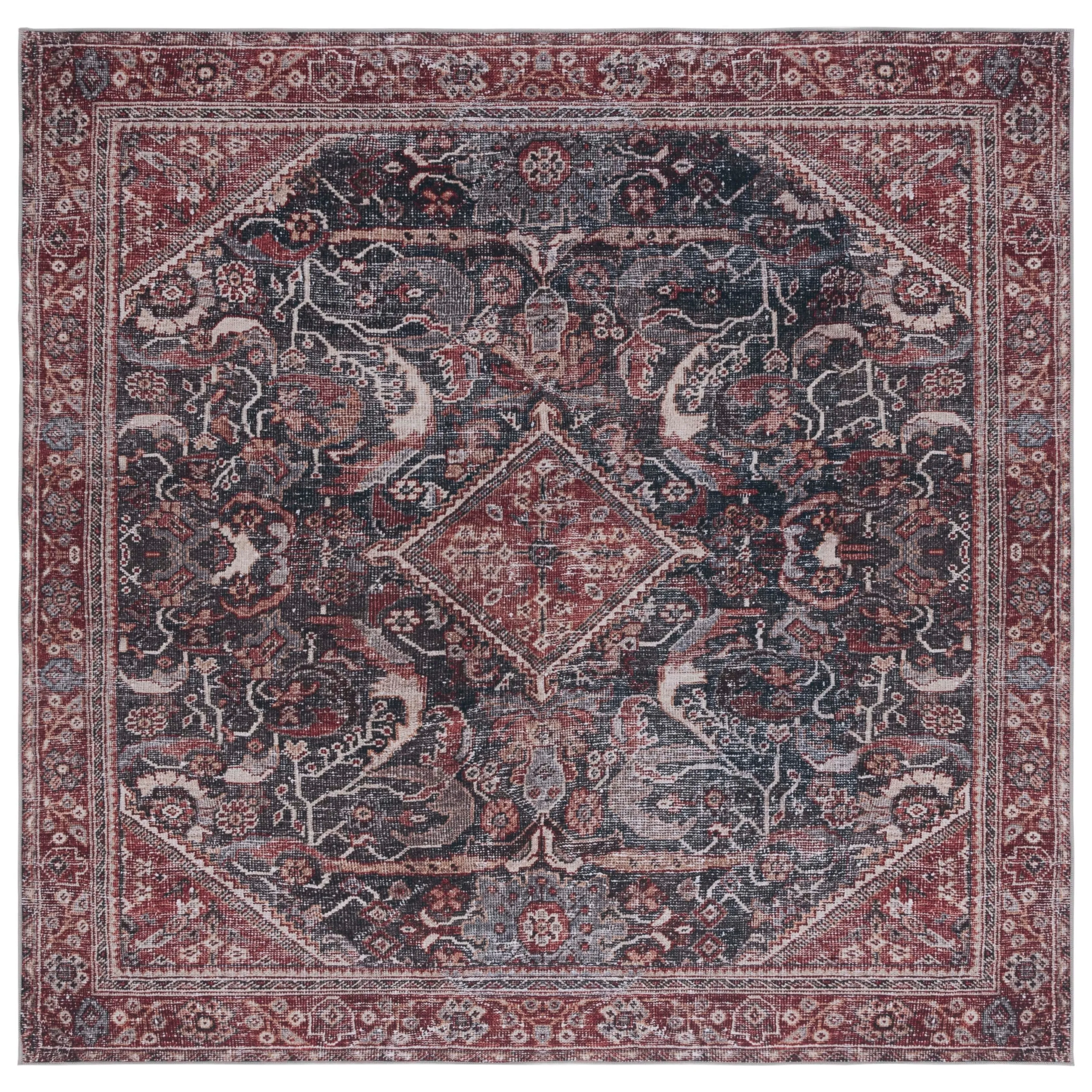 SAFAVIEH Tucson Machine Washable Slip Resistant Antja Oriental Rug