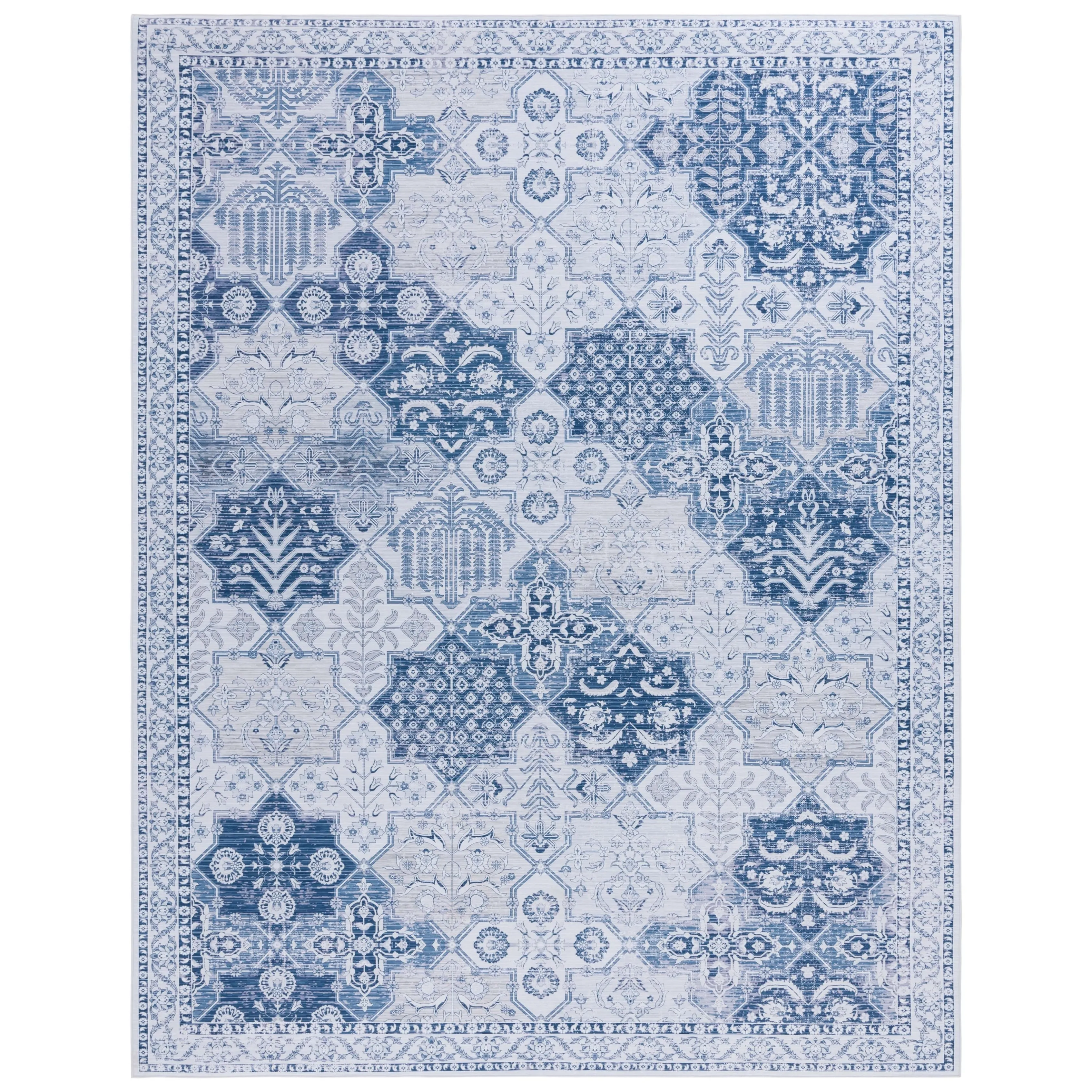 SAFAVIEH Tucson Machine Washable Slip Resistant Biruta Rug