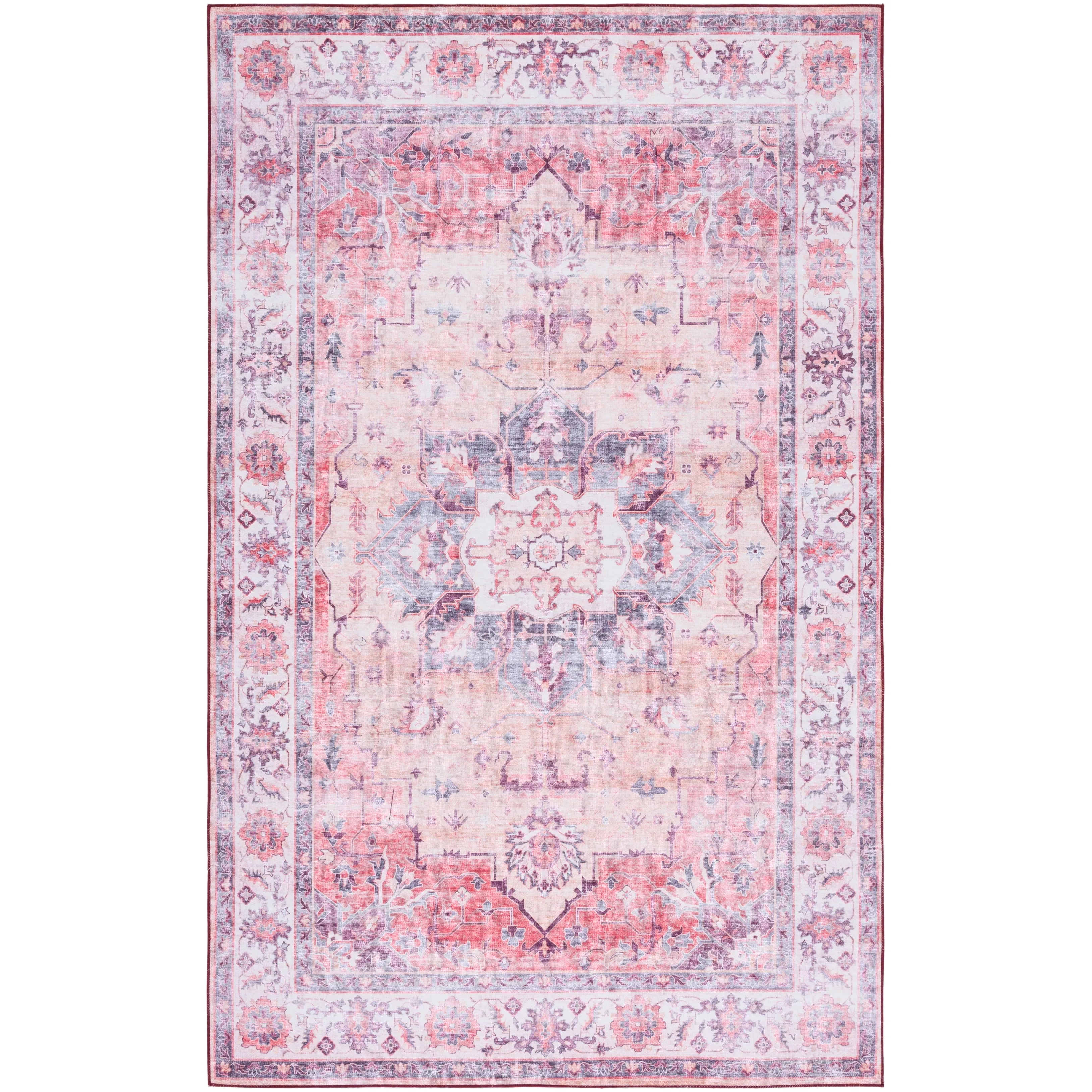 SAFAVIEH Tucson Machine Washable Slip Resistant Celina Traditional Rug