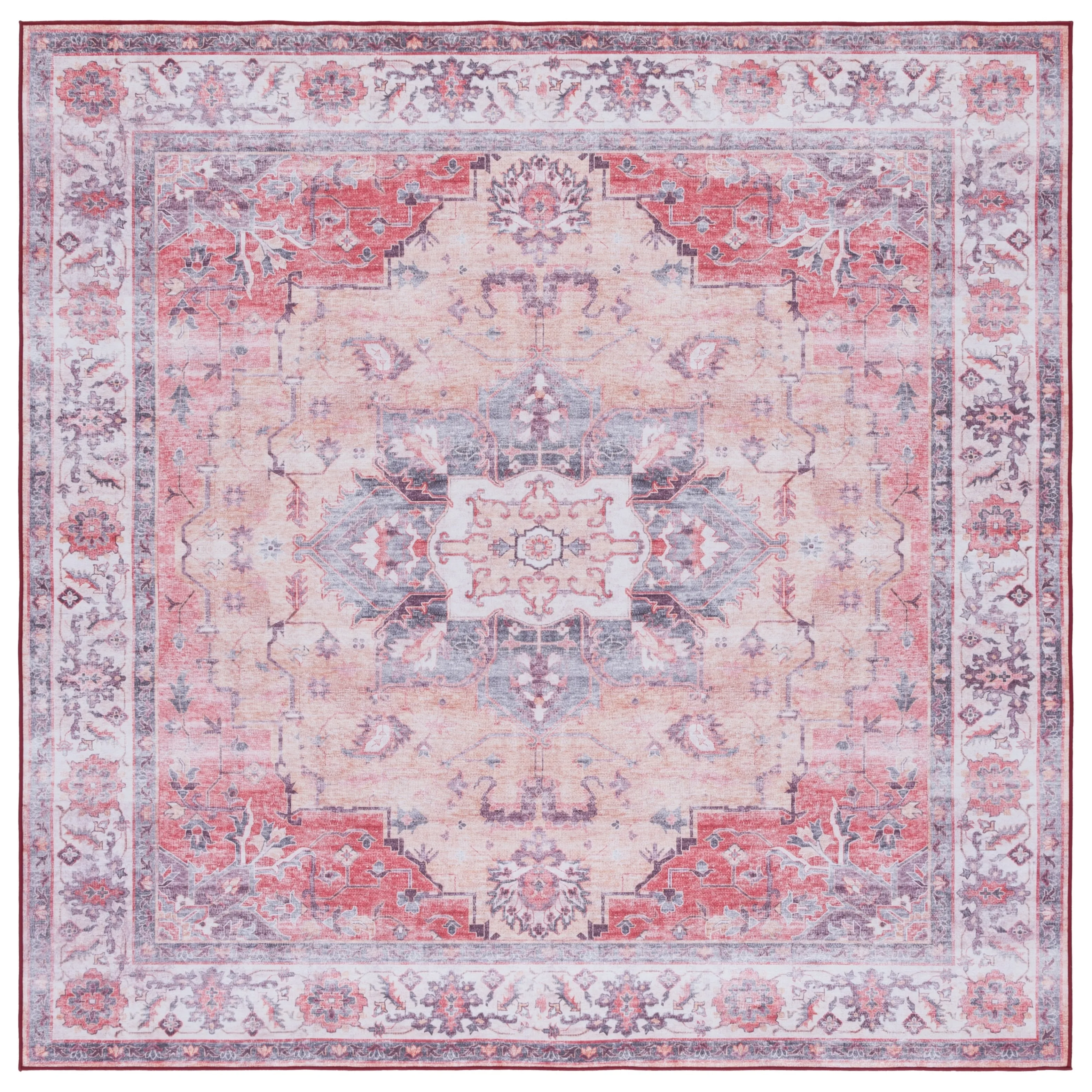 SAFAVIEH Tucson Machine Washable Slip Resistant Celina Traditional Rug