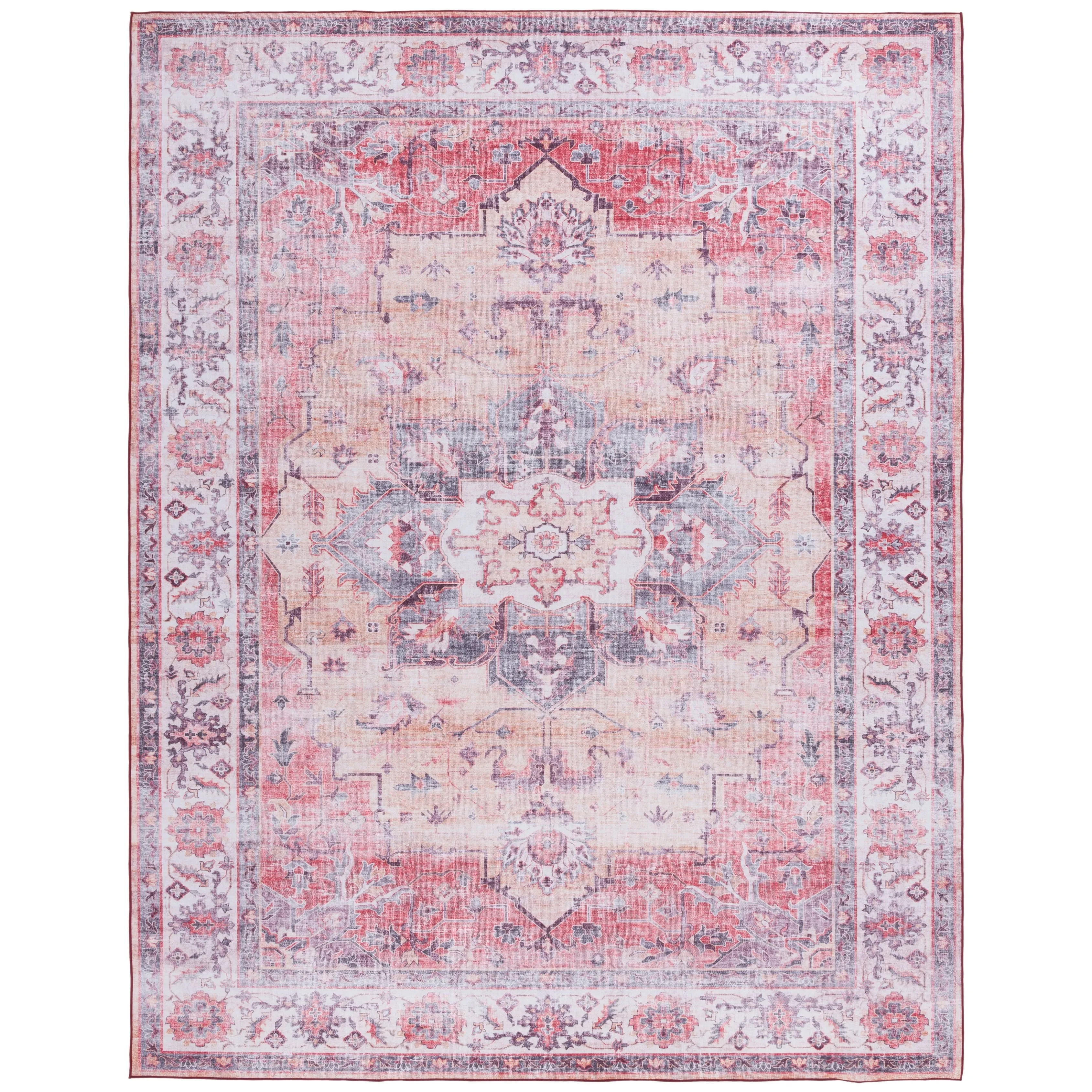 SAFAVIEH Tucson Machine Washable Slip Resistant Celina Traditional Rug