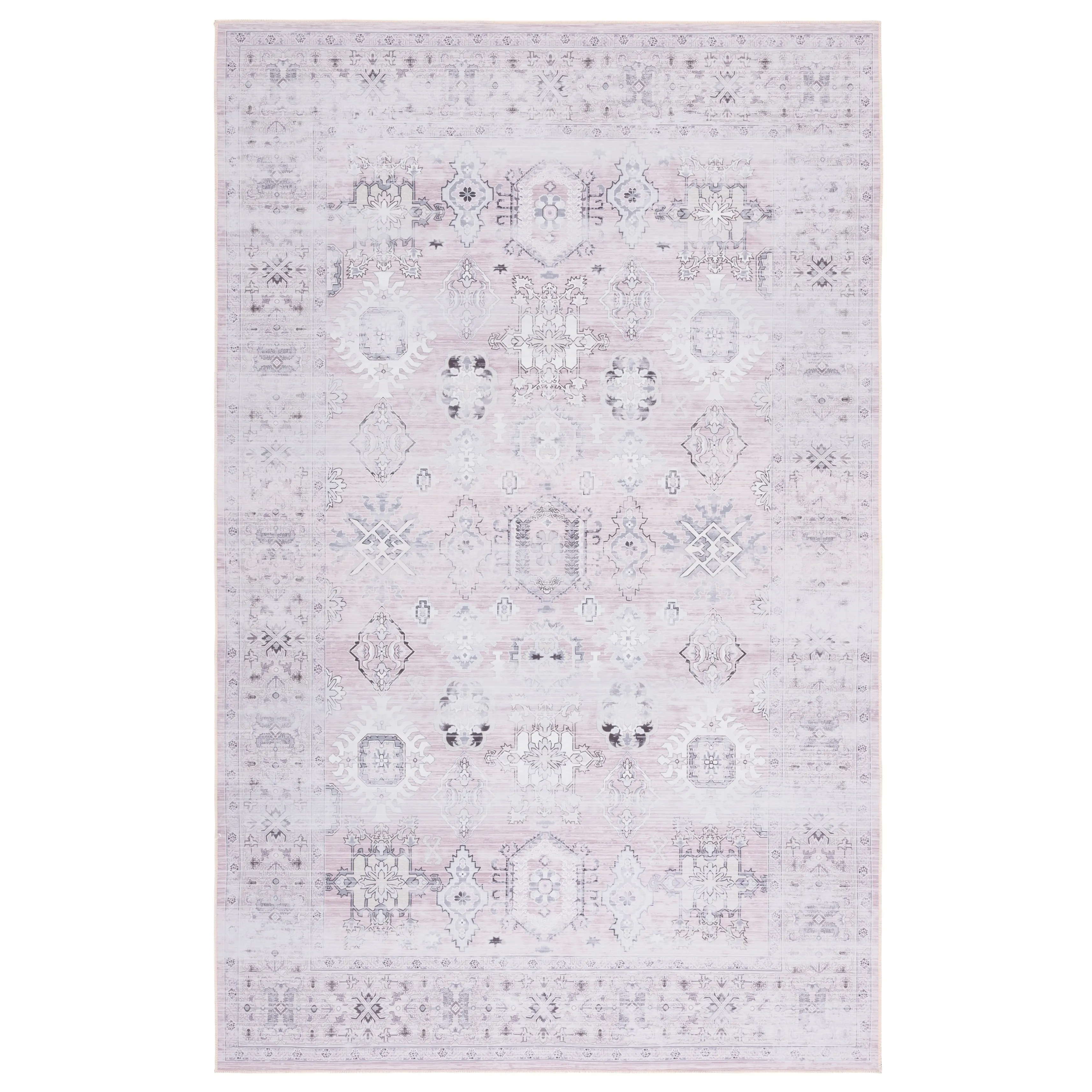 SAFAVIEH Tucson Machine Washable Slip Resistant Dorcas Oriental Medallion
