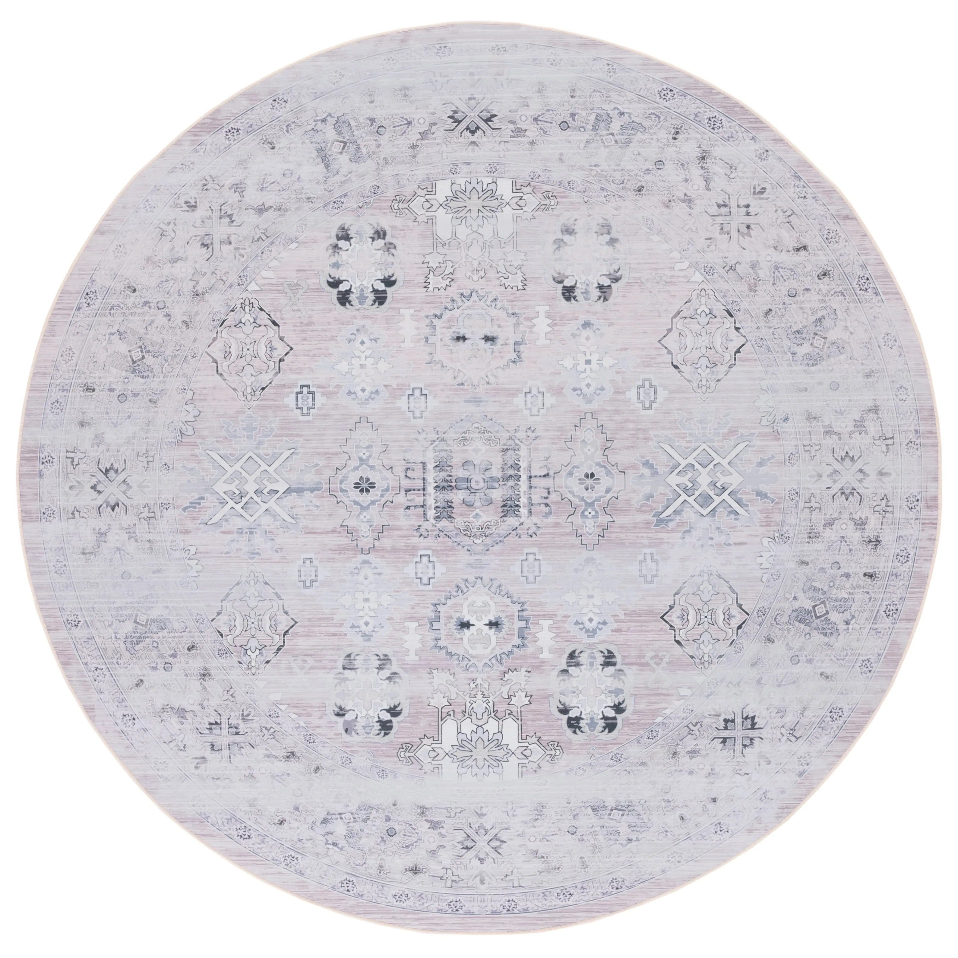 SAFAVIEH Tucson Machine Washable Slip Resistant Dorcas Oriental Medallion