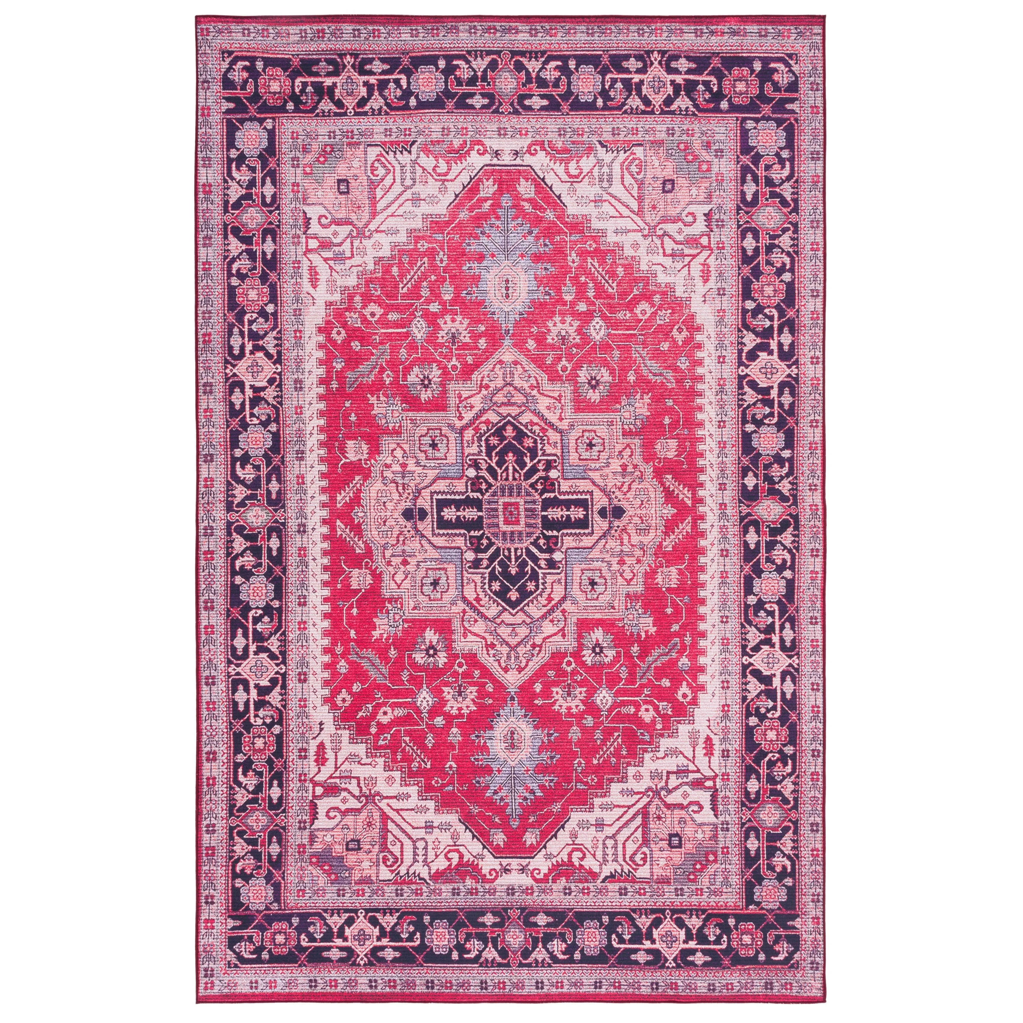 SAFAVIEH Tucson Machine Washable Slip Resistant Emmer Traditional Rug
