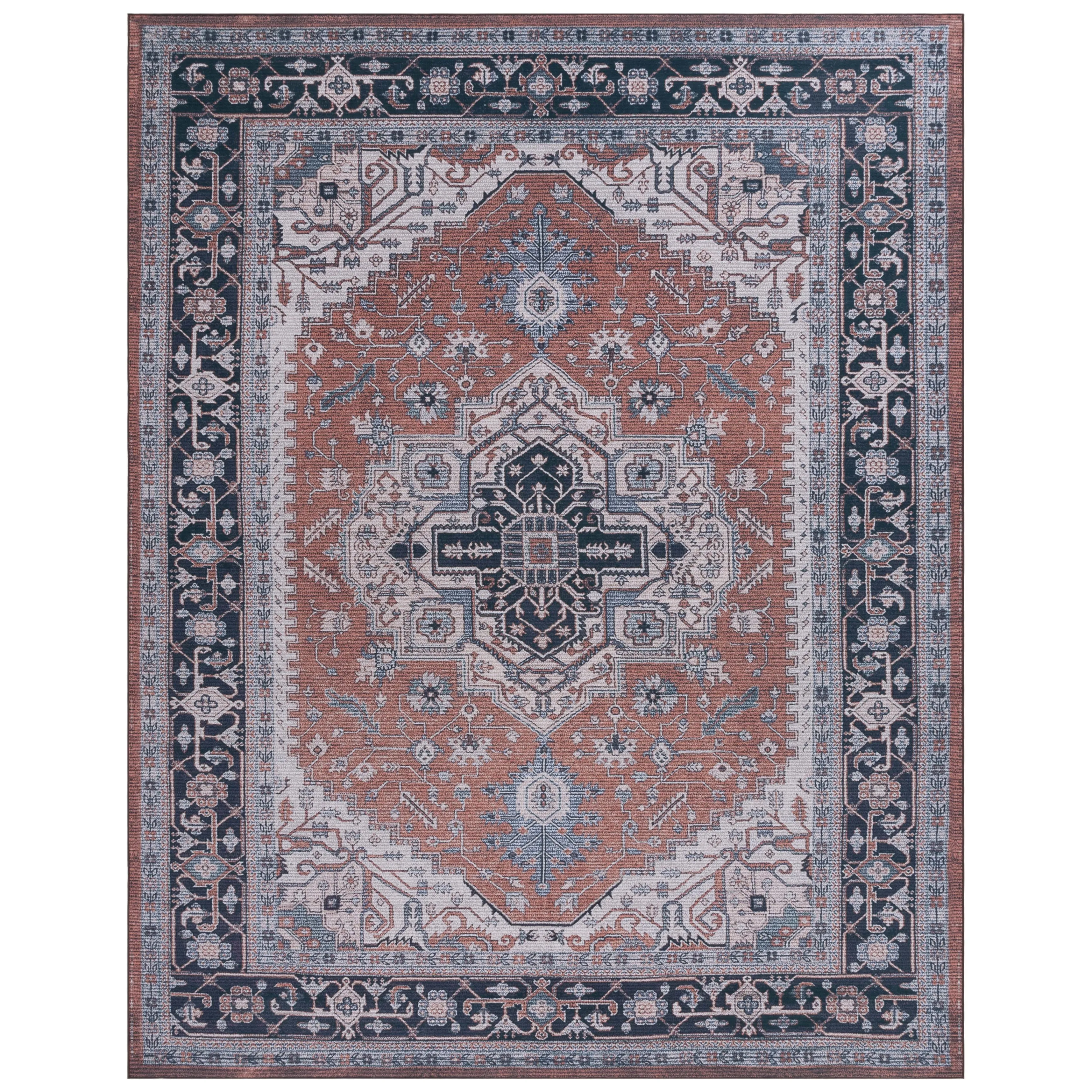 SAFAVIEH Tucson Machine Washable Slip Resistant Emmer Traditional Rug