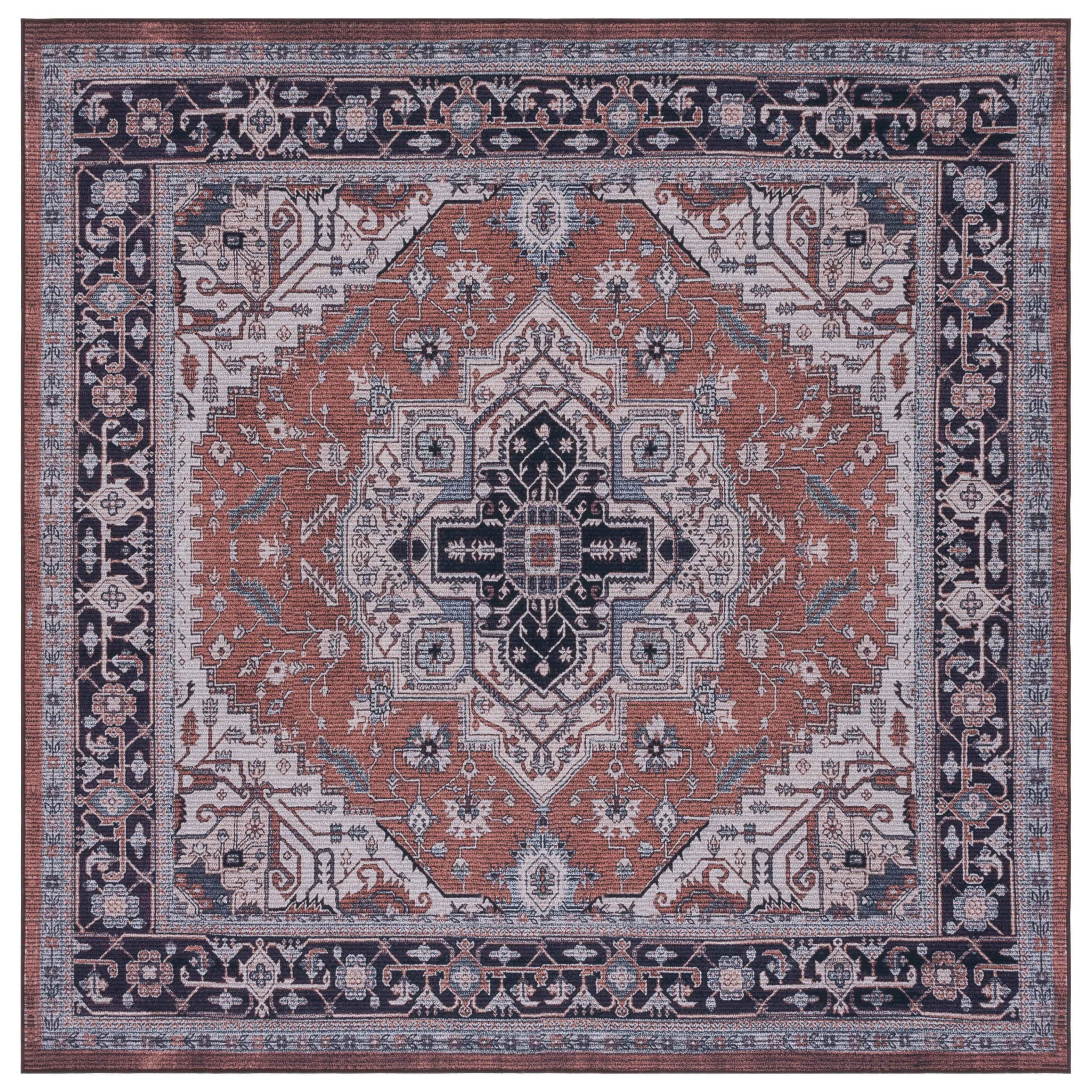 SAFAVIEH Tucson Machine Washable Slip Resistant Emmer Traditional Rug