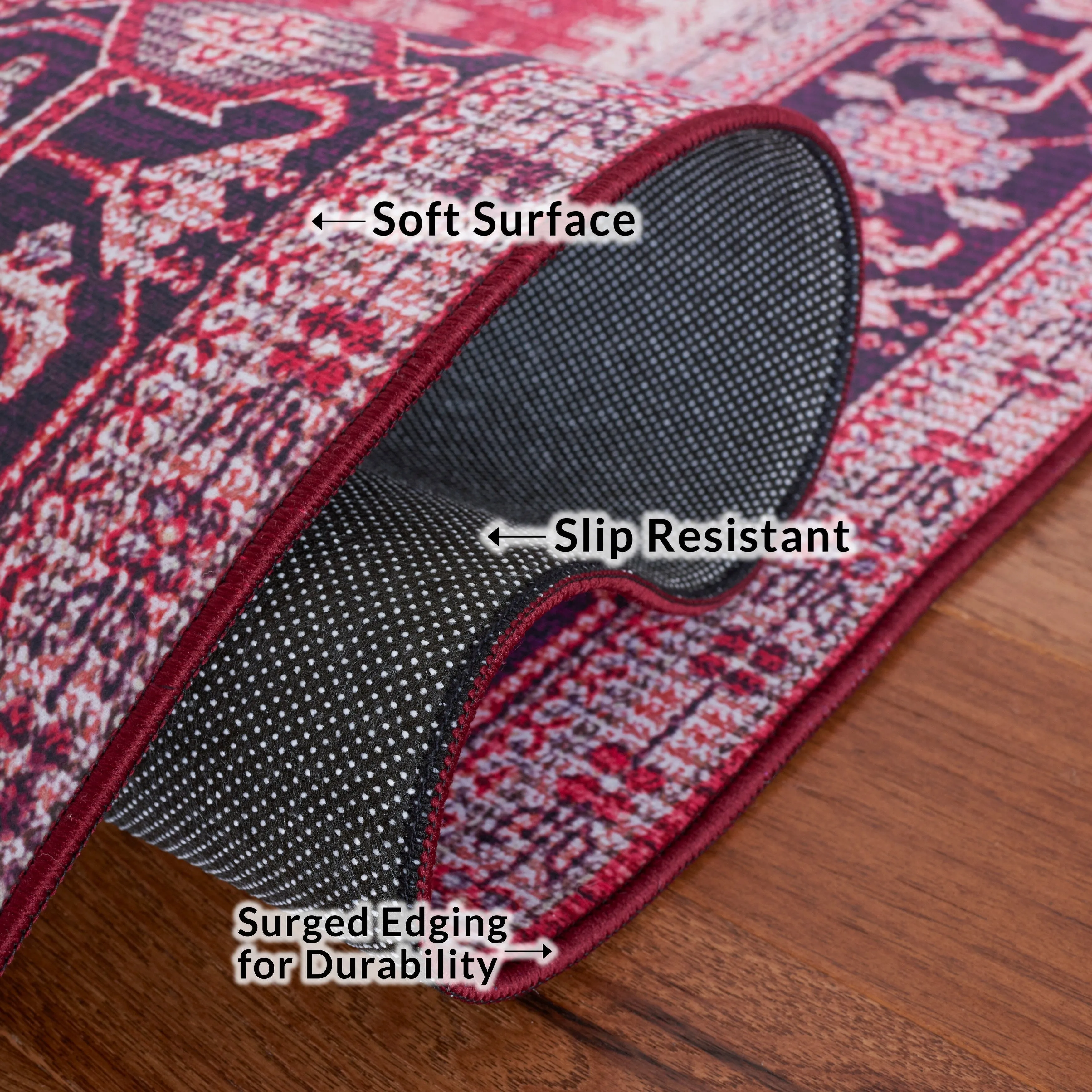 SAFAVIEH Tucson Machine Washable Slip Resistant Emmer Traditional Rug