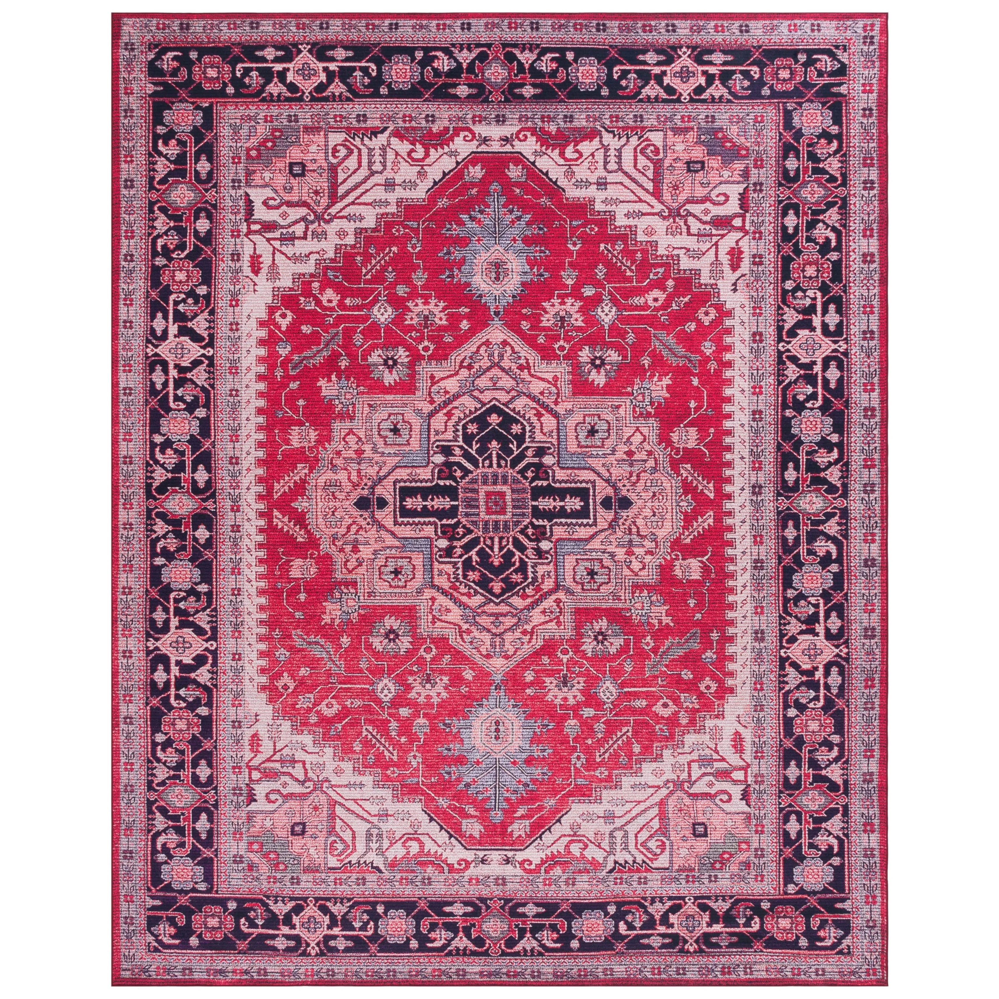 SAFAVIEH Tucson Machine Washable Slip Resistant Emmer Traditional Rug