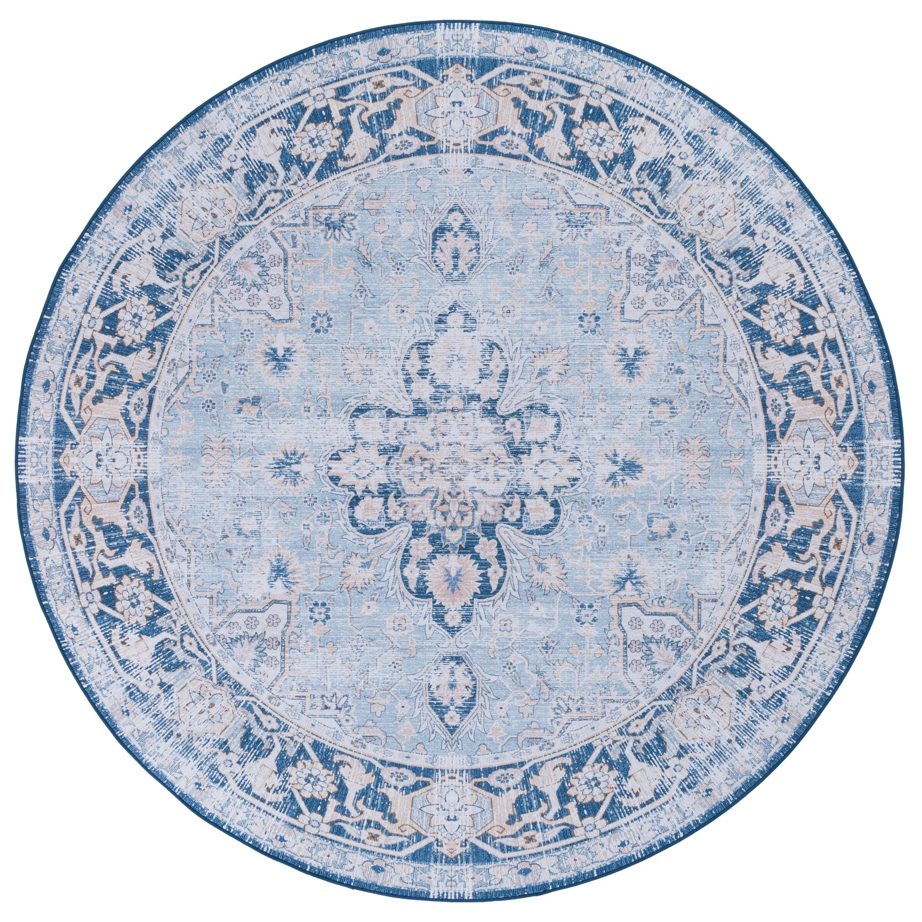 SAFAVIEH Tucson Machine Washable Slip Resistant Emmie Traditional Rug