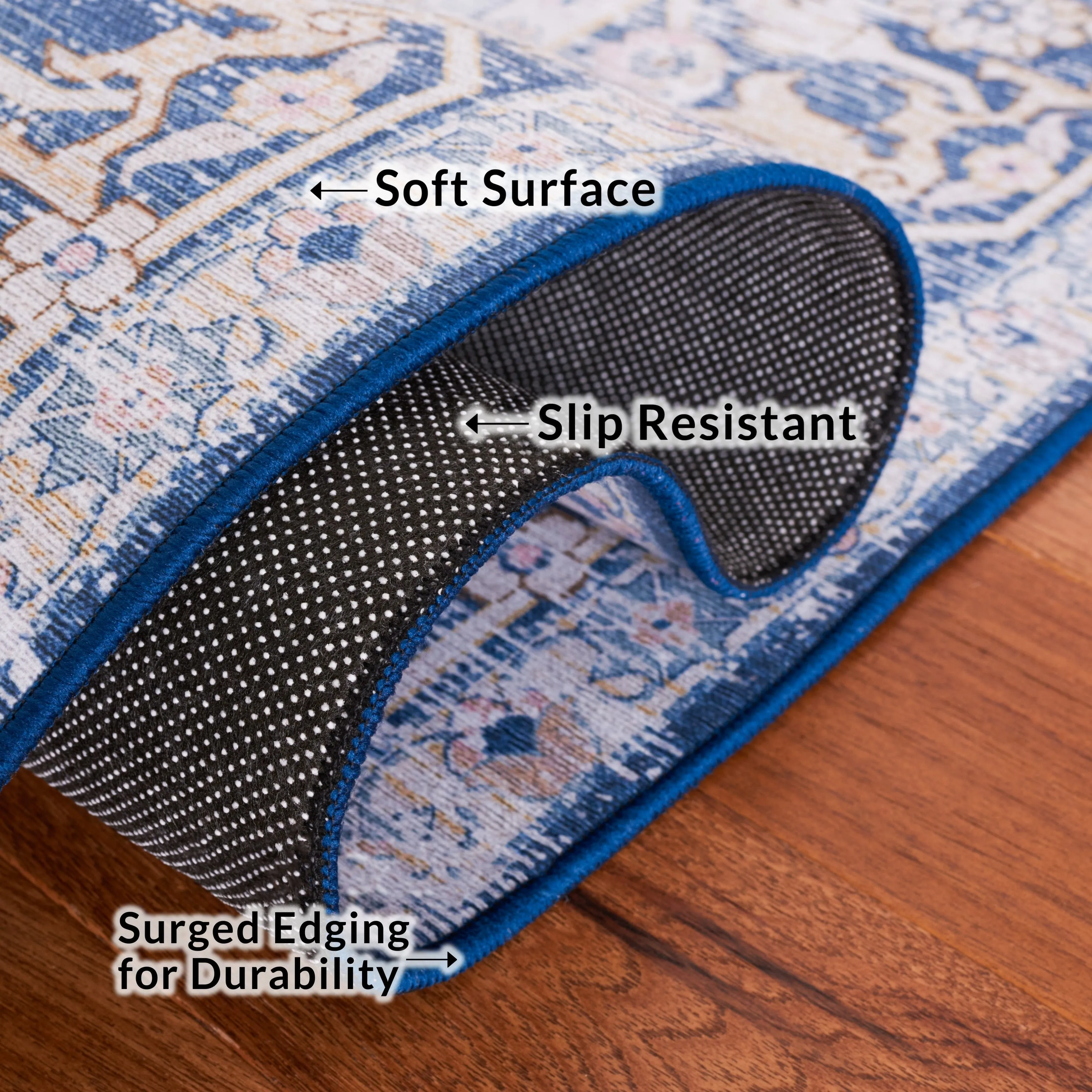 SAFAVIEH Tucson Machine Washable Slip Resistant Emmie Traditional Rug