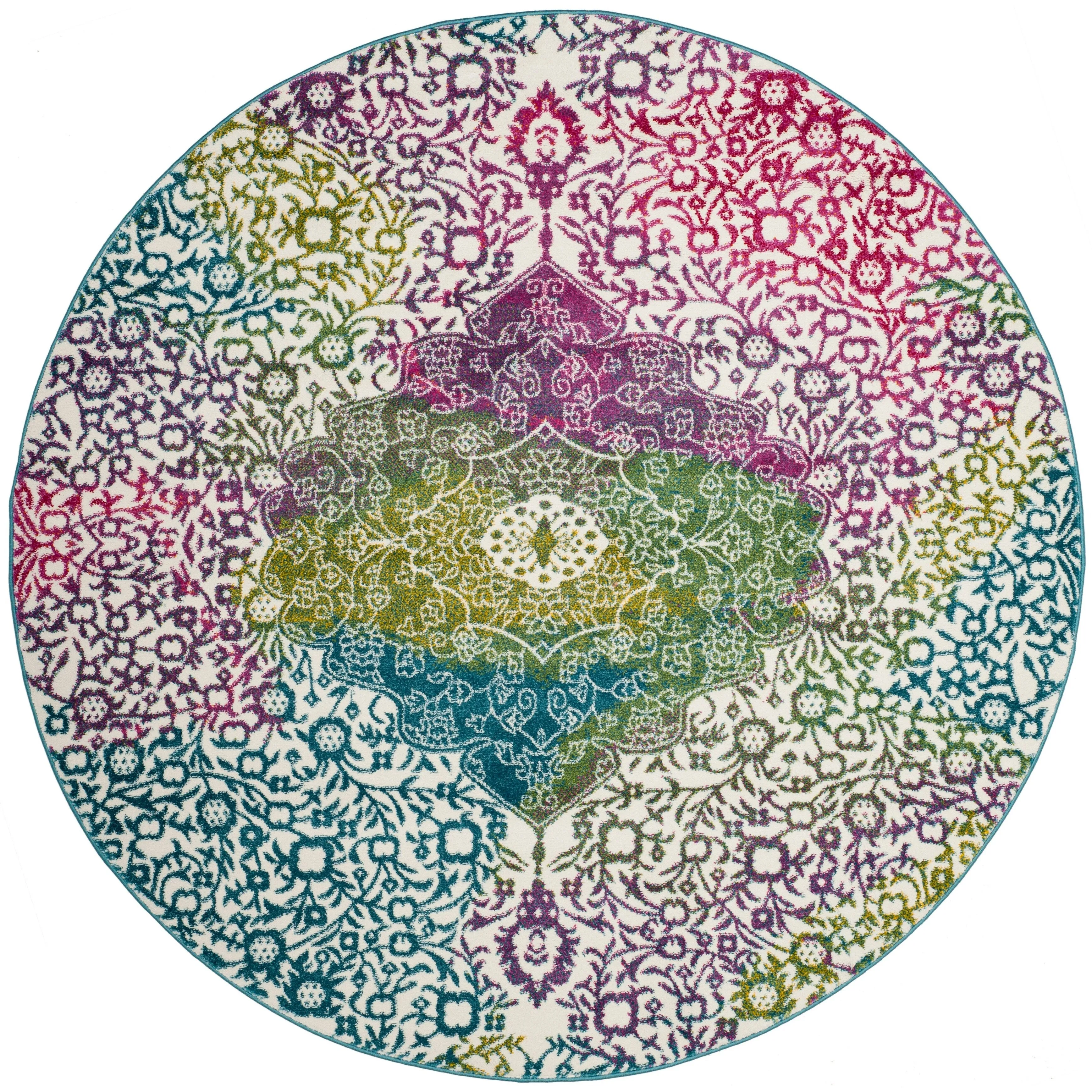 SAFAVIEH Watercolor Sierra Modern Abstract Medallion Rug